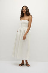 Jamie Midi Dress White