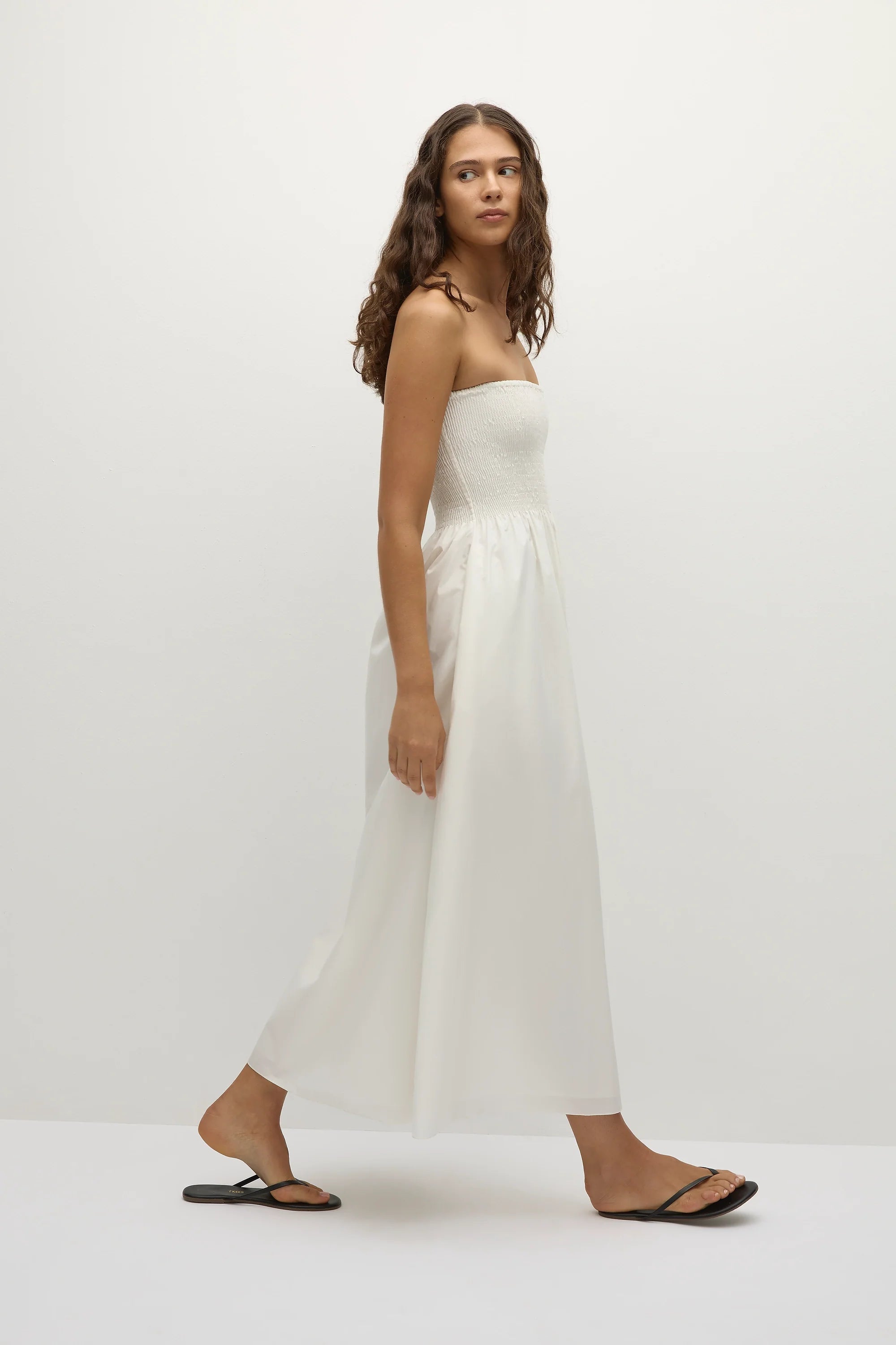 Jamie Midi Dress White