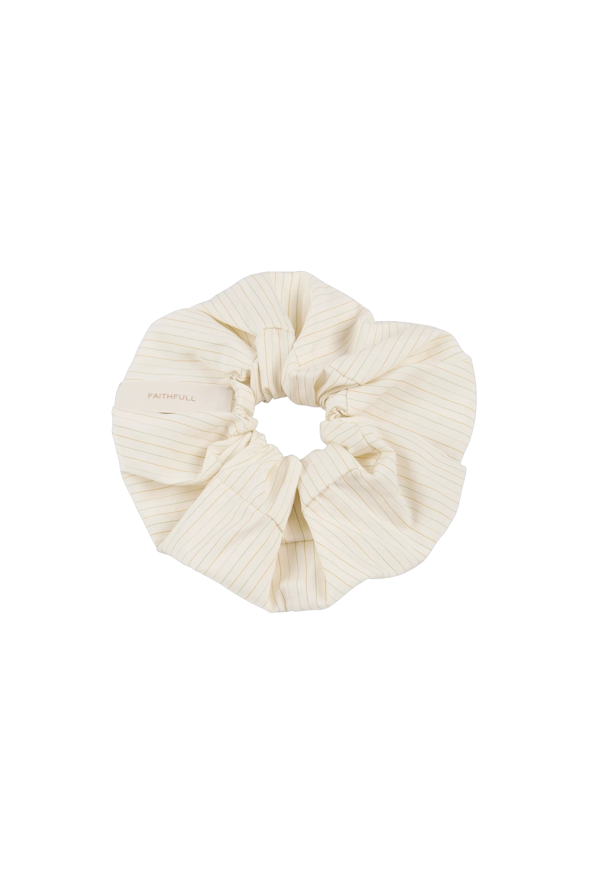 Hair Scrunchie Cream Pinstripe