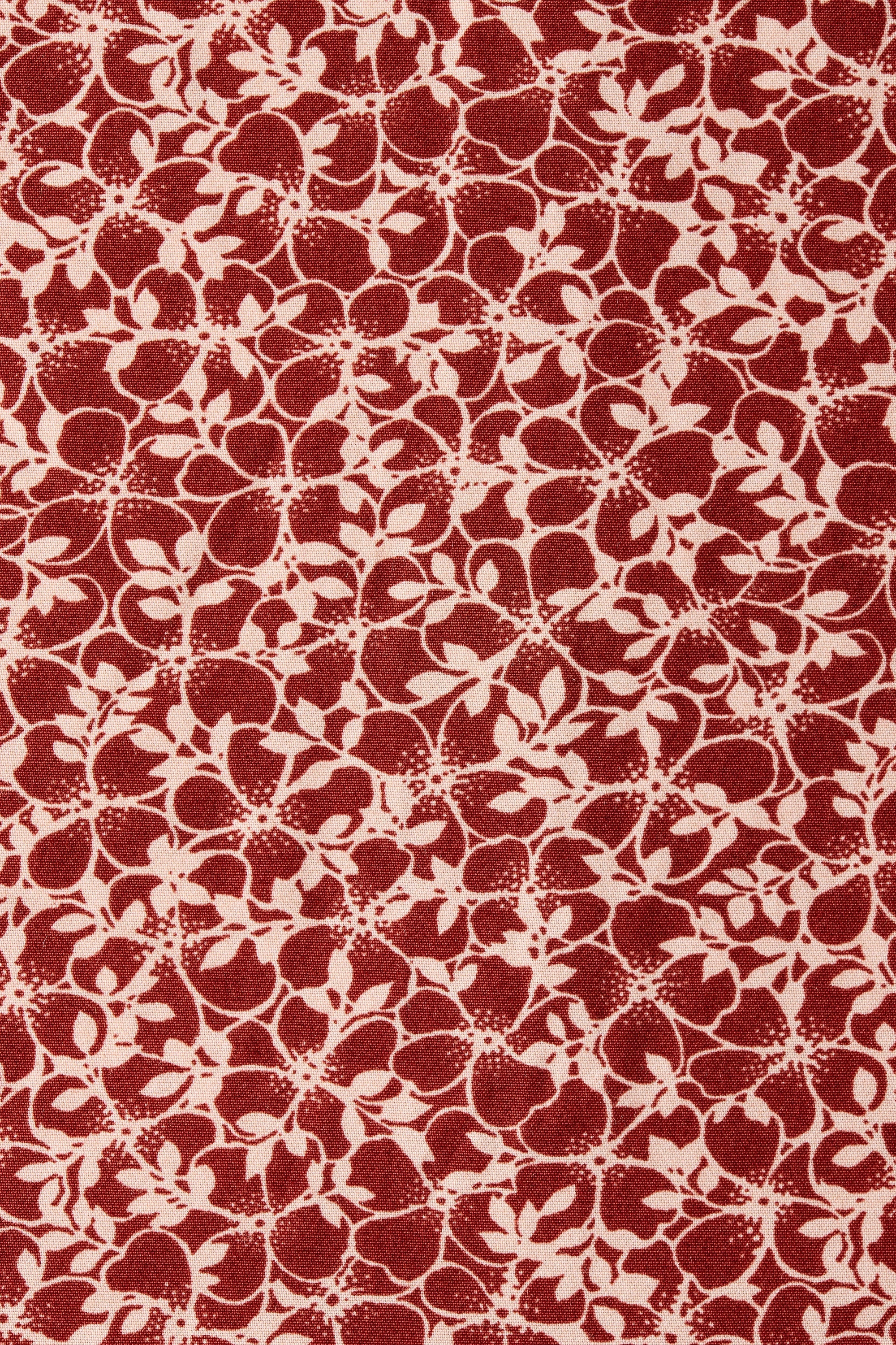 Yerres Midi Dress Peony Stamp Garnet - Final Sale