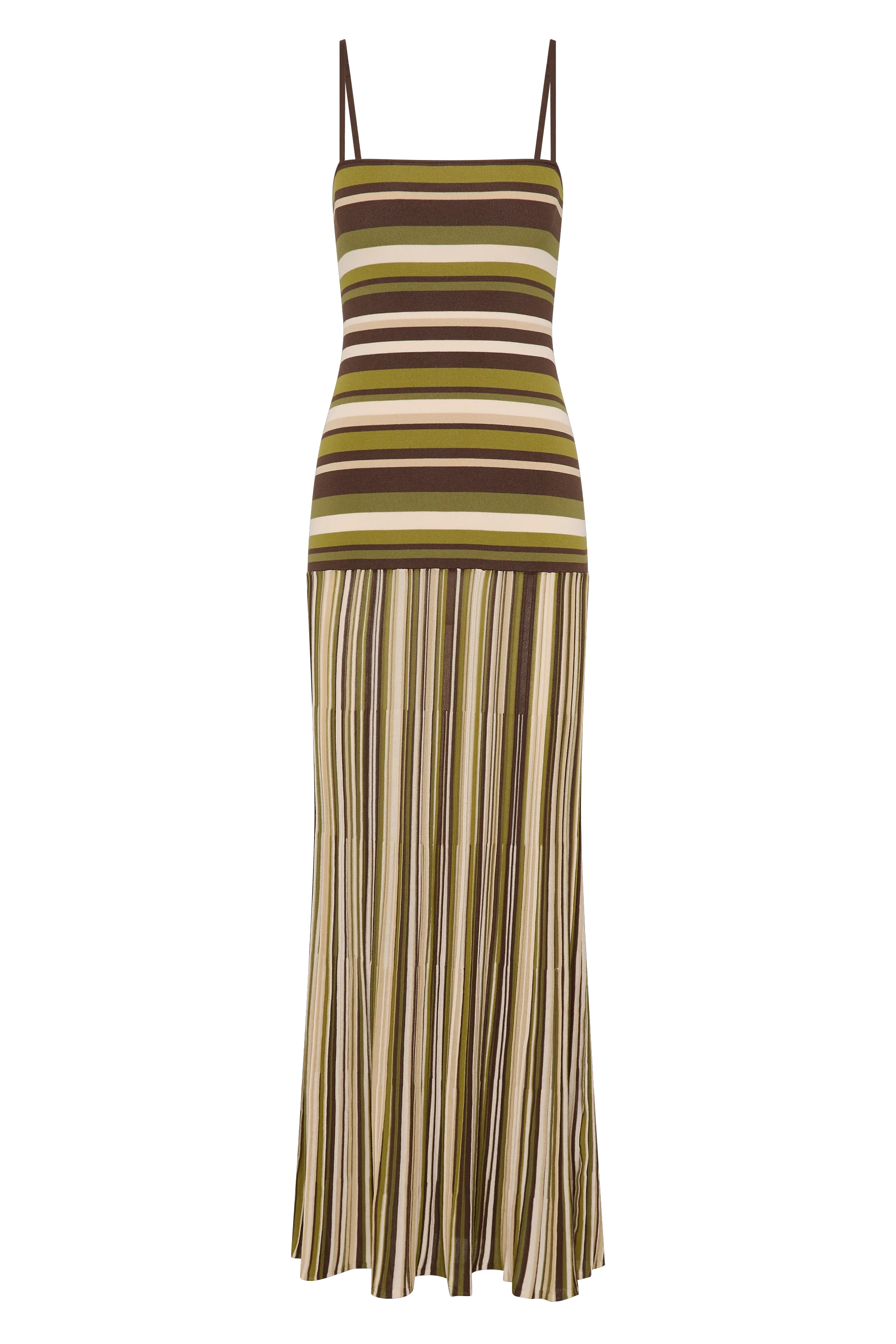 Essenia Knit Dress Espresso Pine Stripe