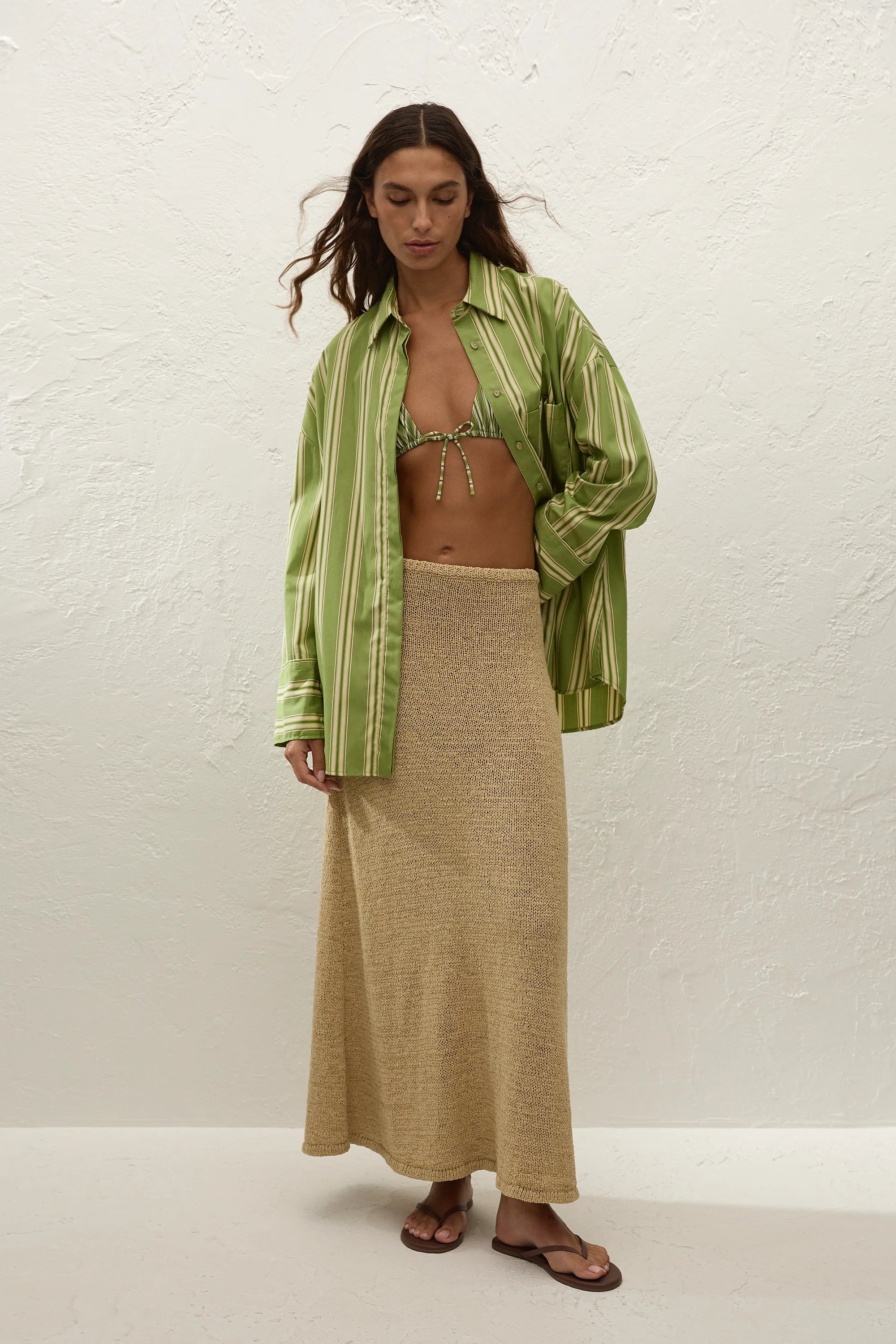 Clemente Shirt Ombre Stripe Juniper - Final Sale