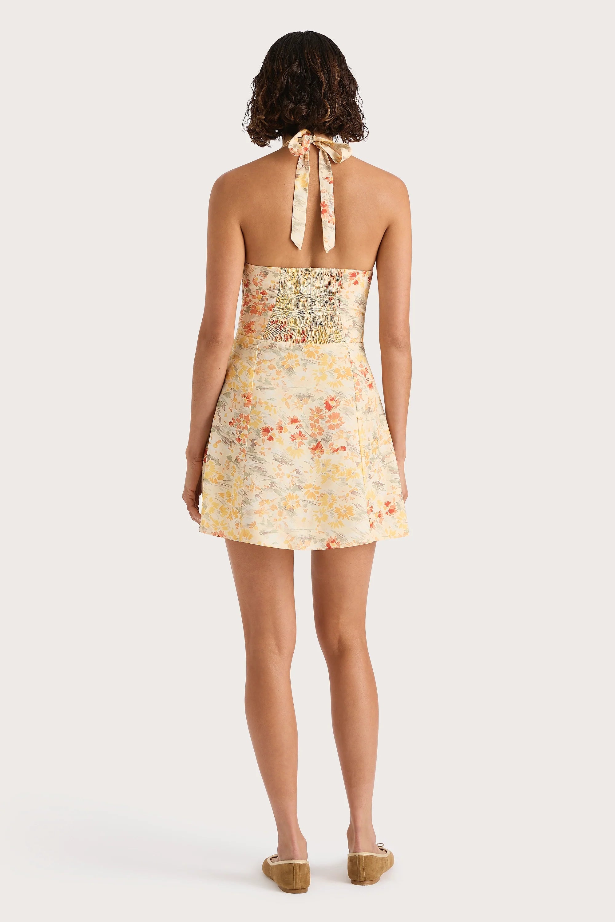 Mira Mini Dress Adeline Floral Yellow - Final Sale