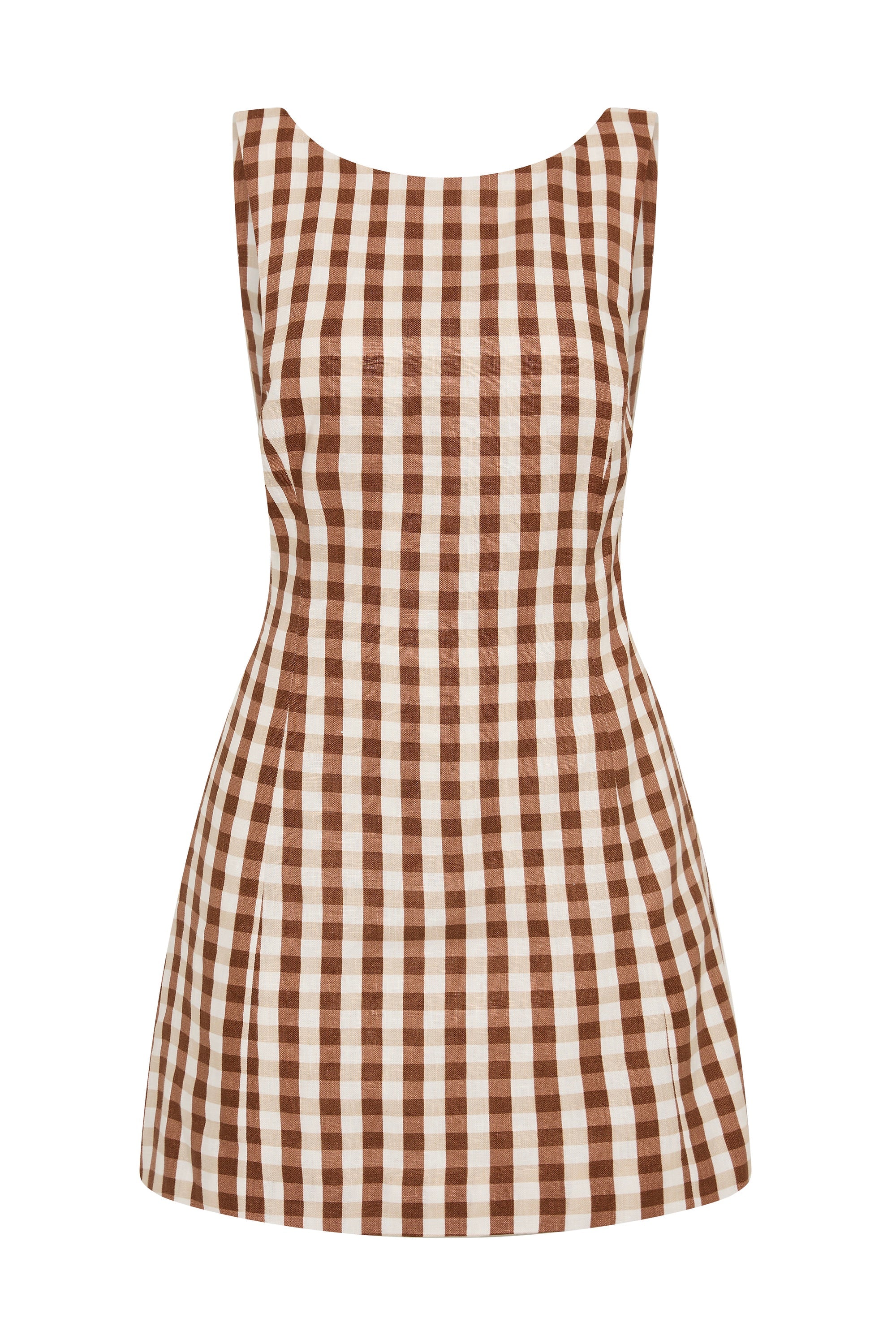 Sofia Mini Dress Gingham Cedar - Final Sale