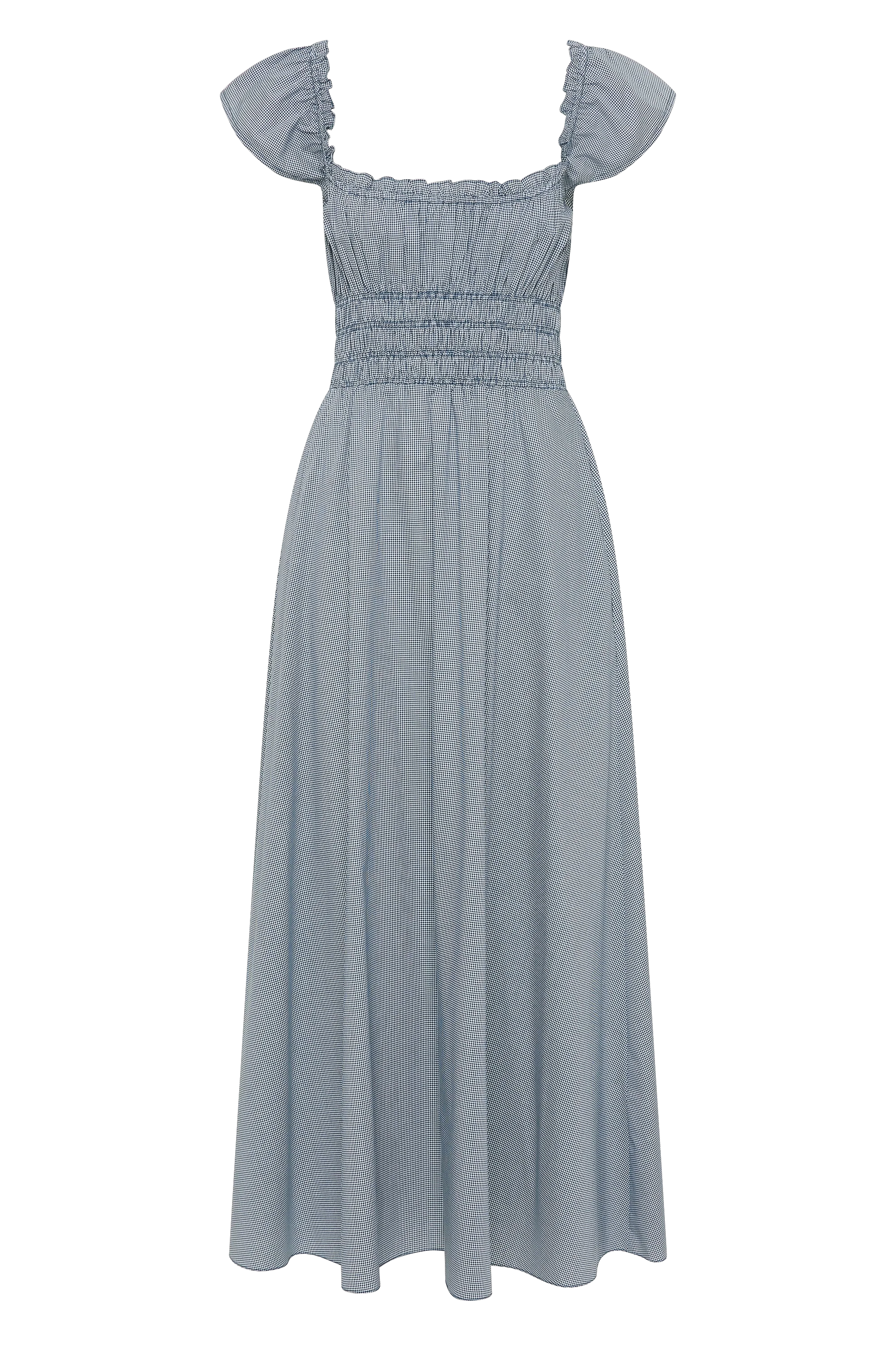 Janne Midi Dress Hanne Gingham Vintage Navy - Final Sale