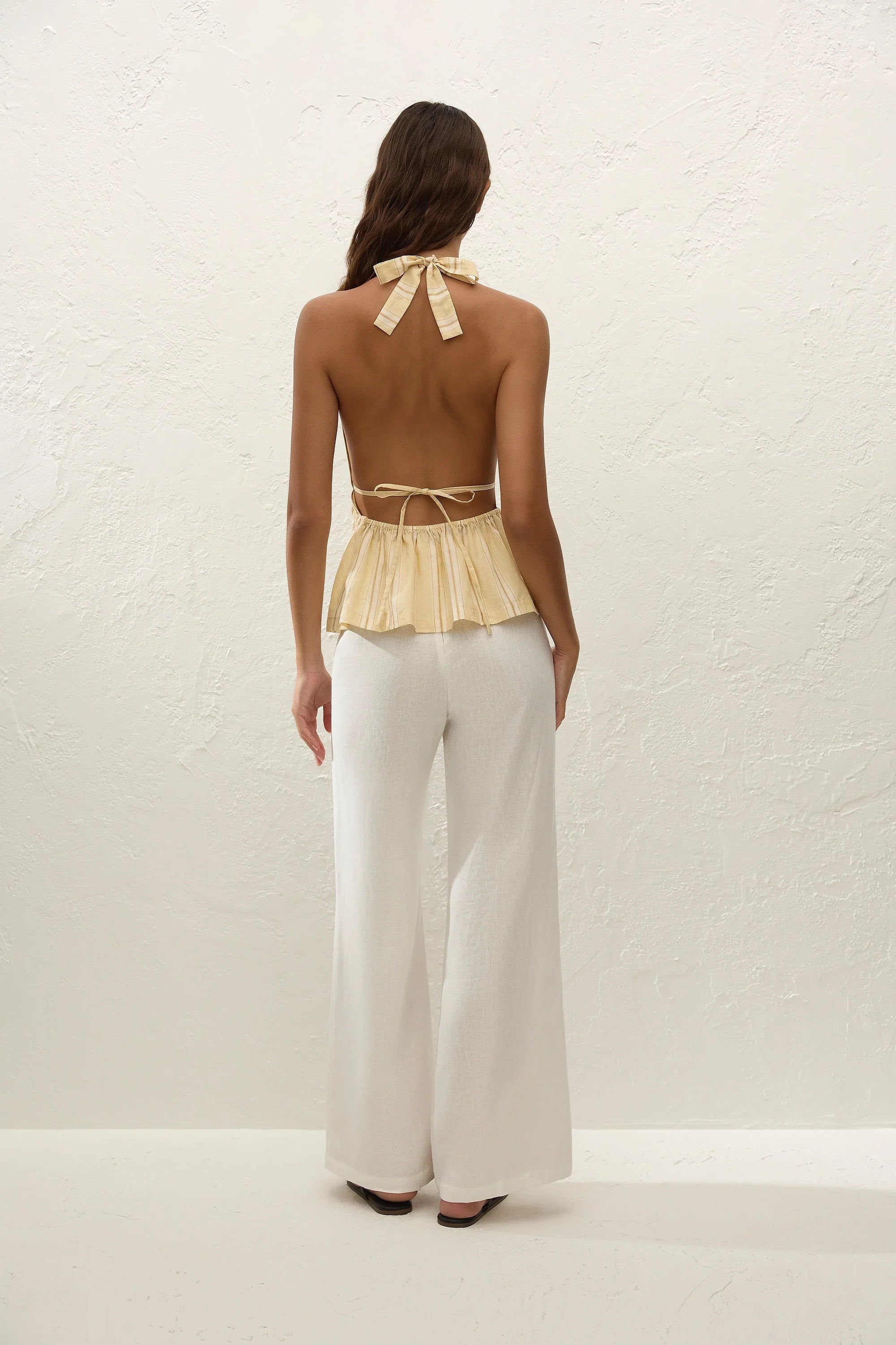Ermita Top Ombre Stripe Faded Mustard - Final Sale