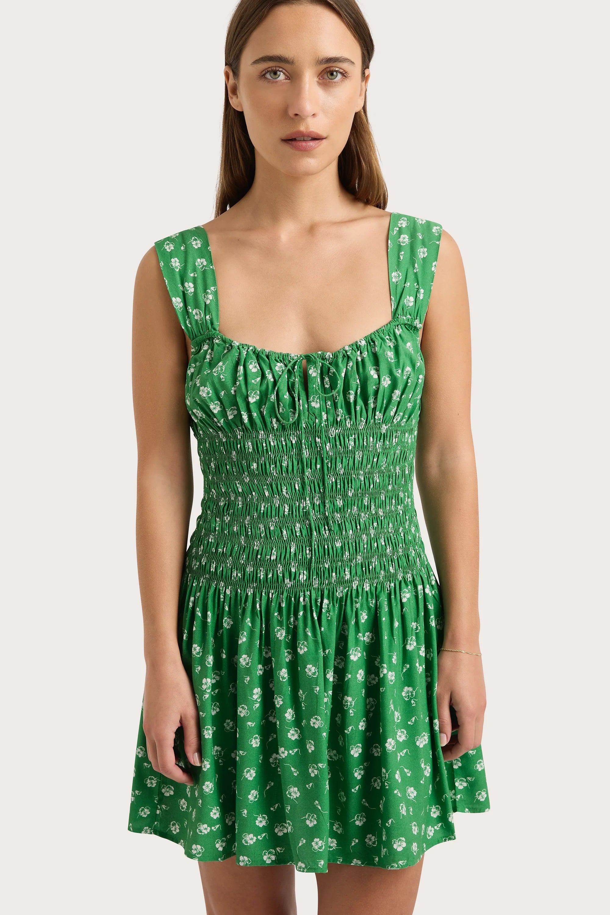 Yerres Mini Dress Green - Final Sale