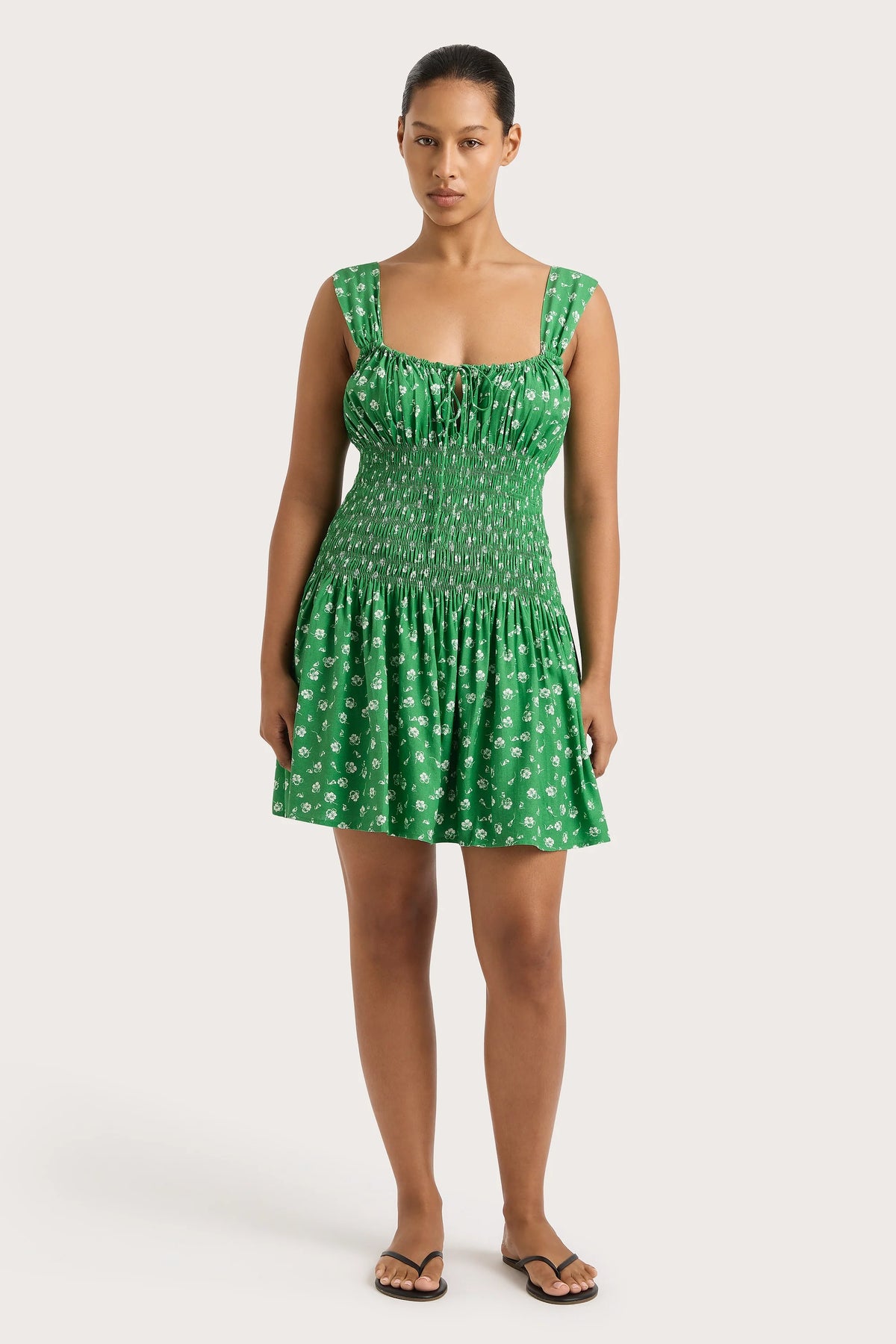 Yerres Mini Dress Green - Final Sale