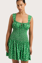 Yerres Mini Dress Green - Final Sale