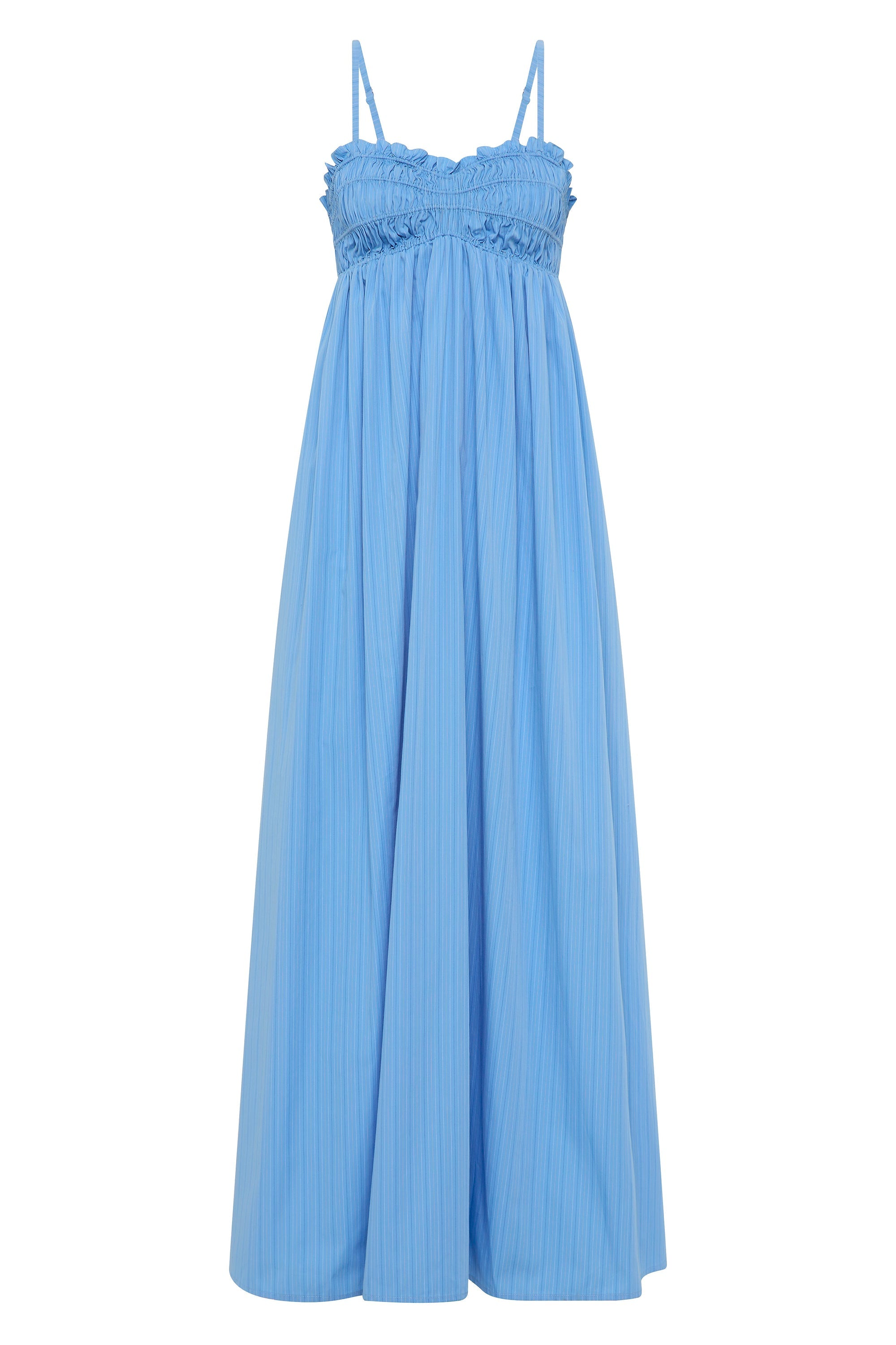Presa Maxi Dress Mico Pinstripe Azul - Final Sale