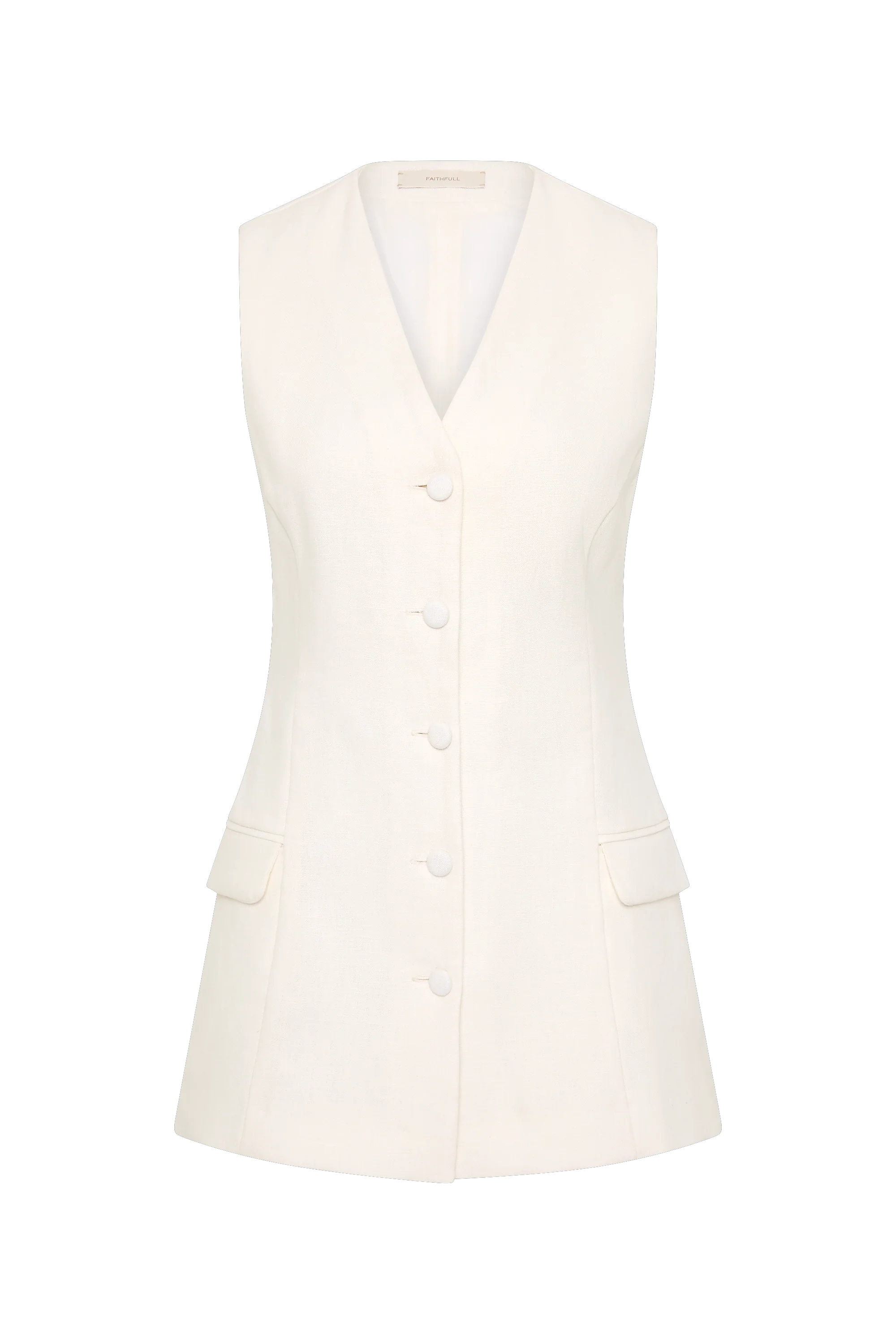 Eloise Vest White - Final Sale