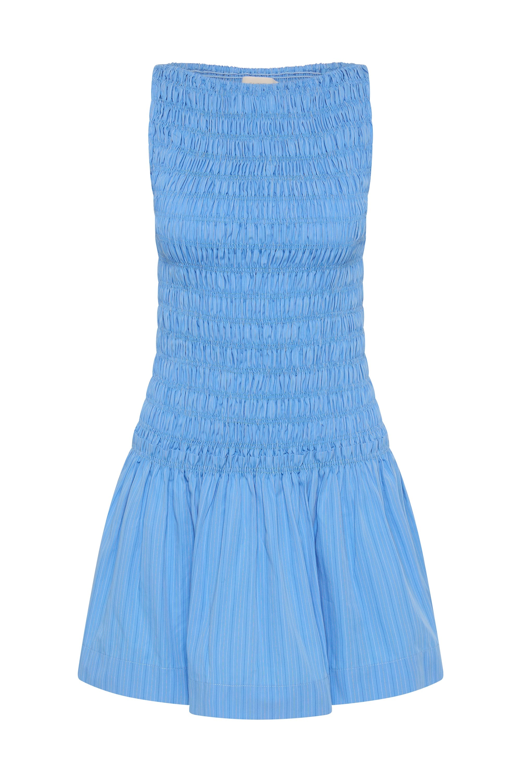 Maria Mini Dress Mico Pinstripe Azul - Final Sale