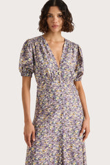 Bellavista Midi Dress Valerie Floral Purple - Final Sale