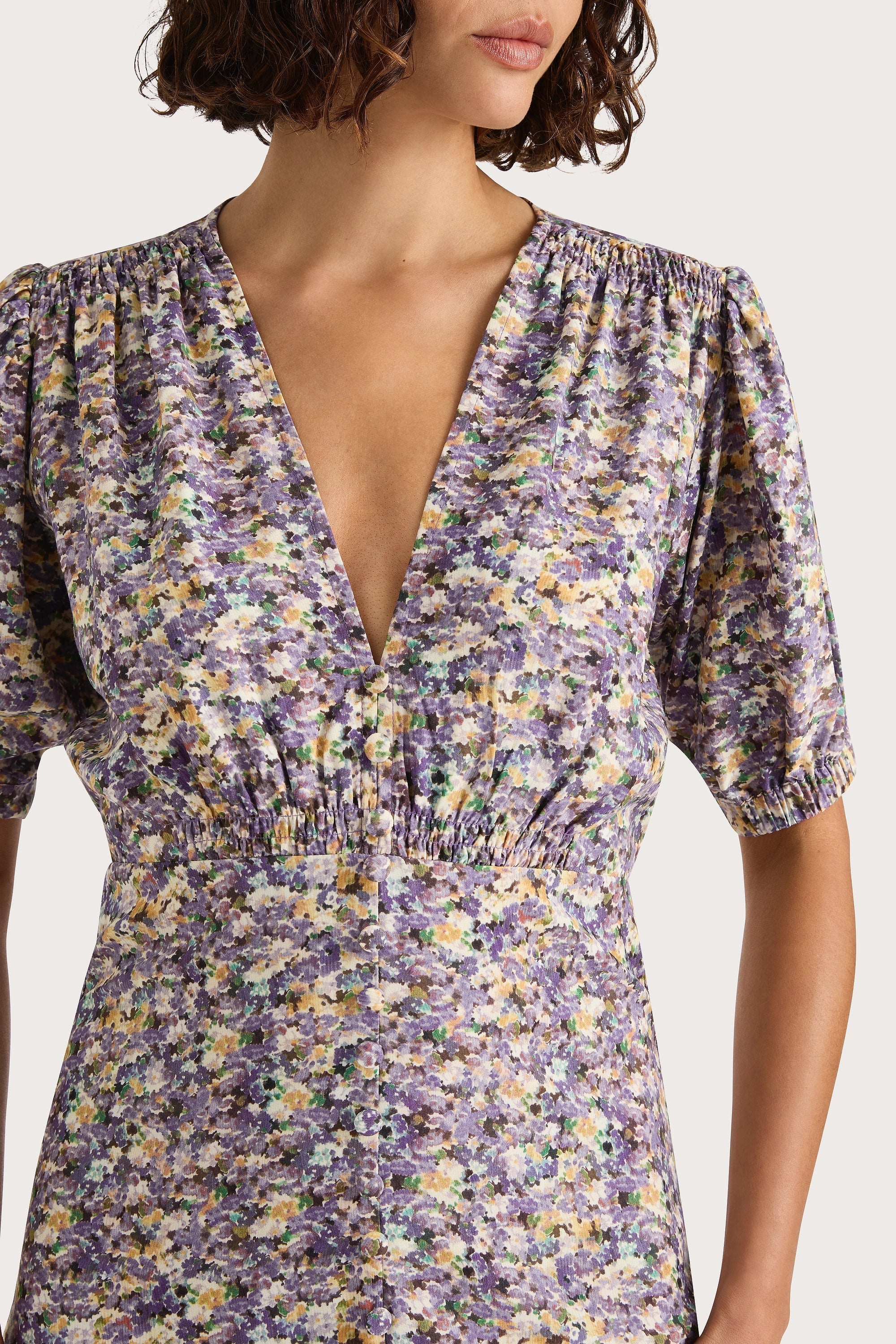 Bellavista Midi Dress Valerie Floral Purple - Final Sale