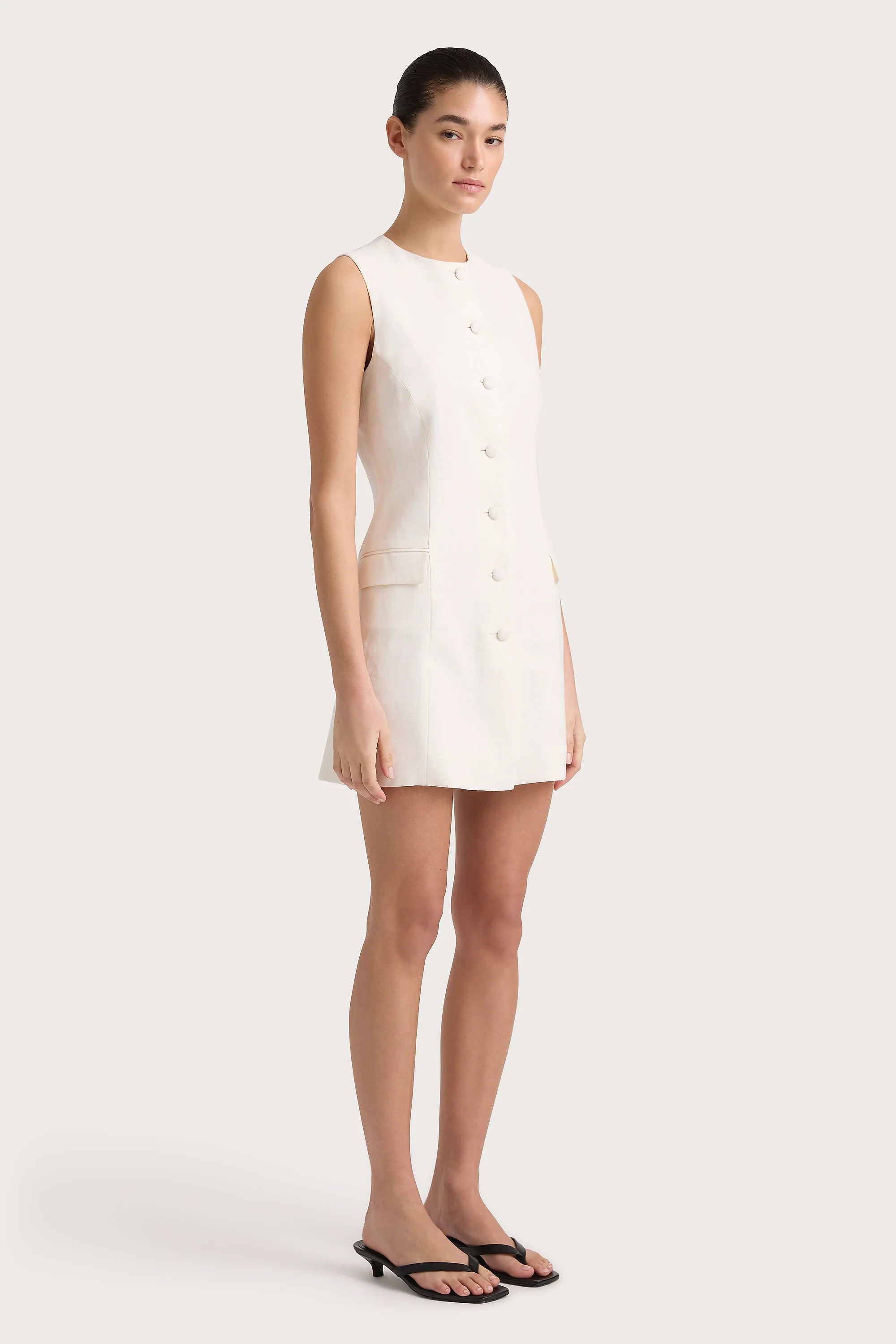 Jane Mini Dress White - Final Sale