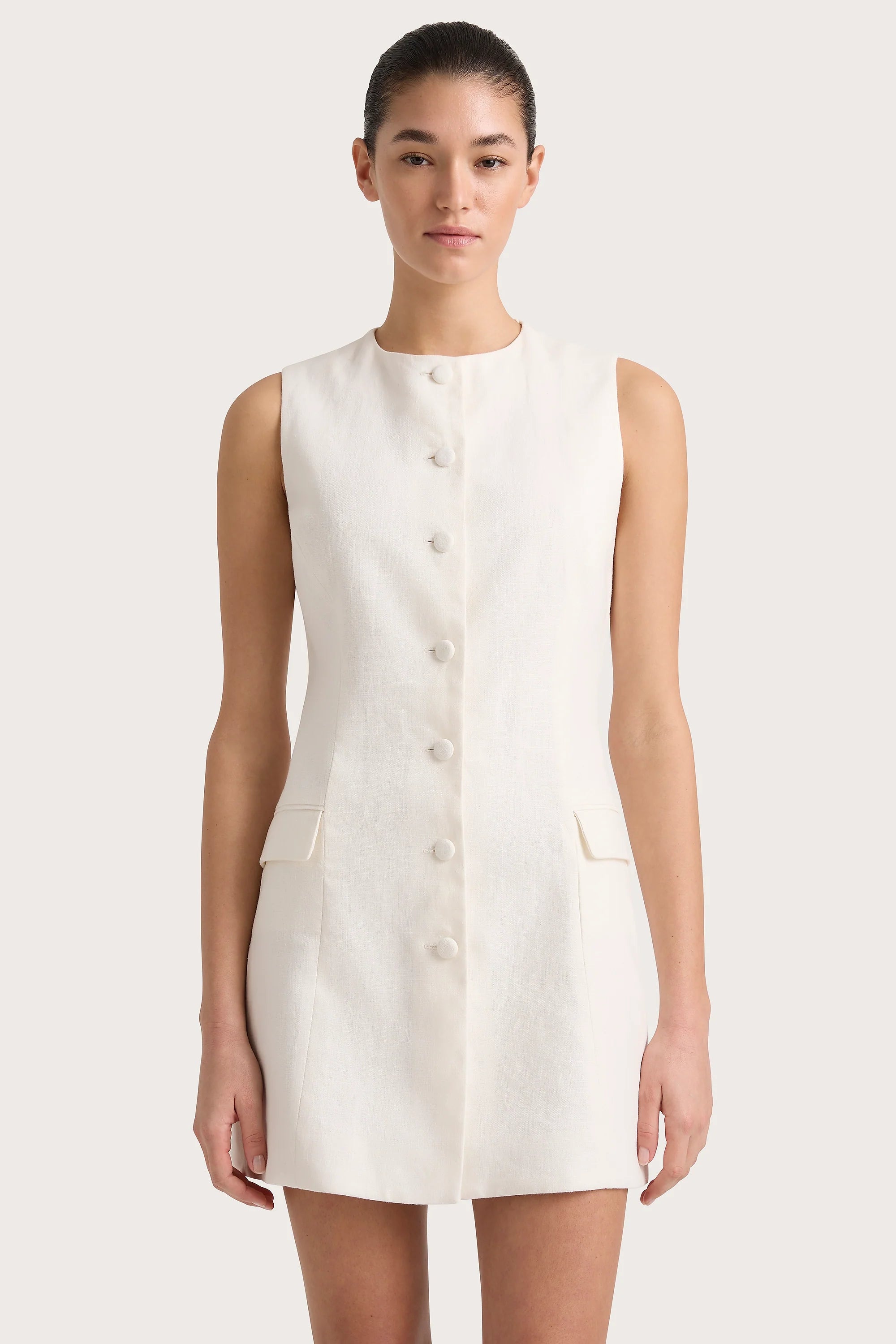 Jane Mini Dress White - Final Sale