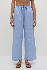 Martine Pant Micro Gingham Soft Blue - Final Sale