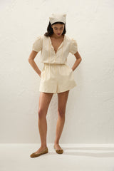 Roma Playsuit Butter Textured Gingham