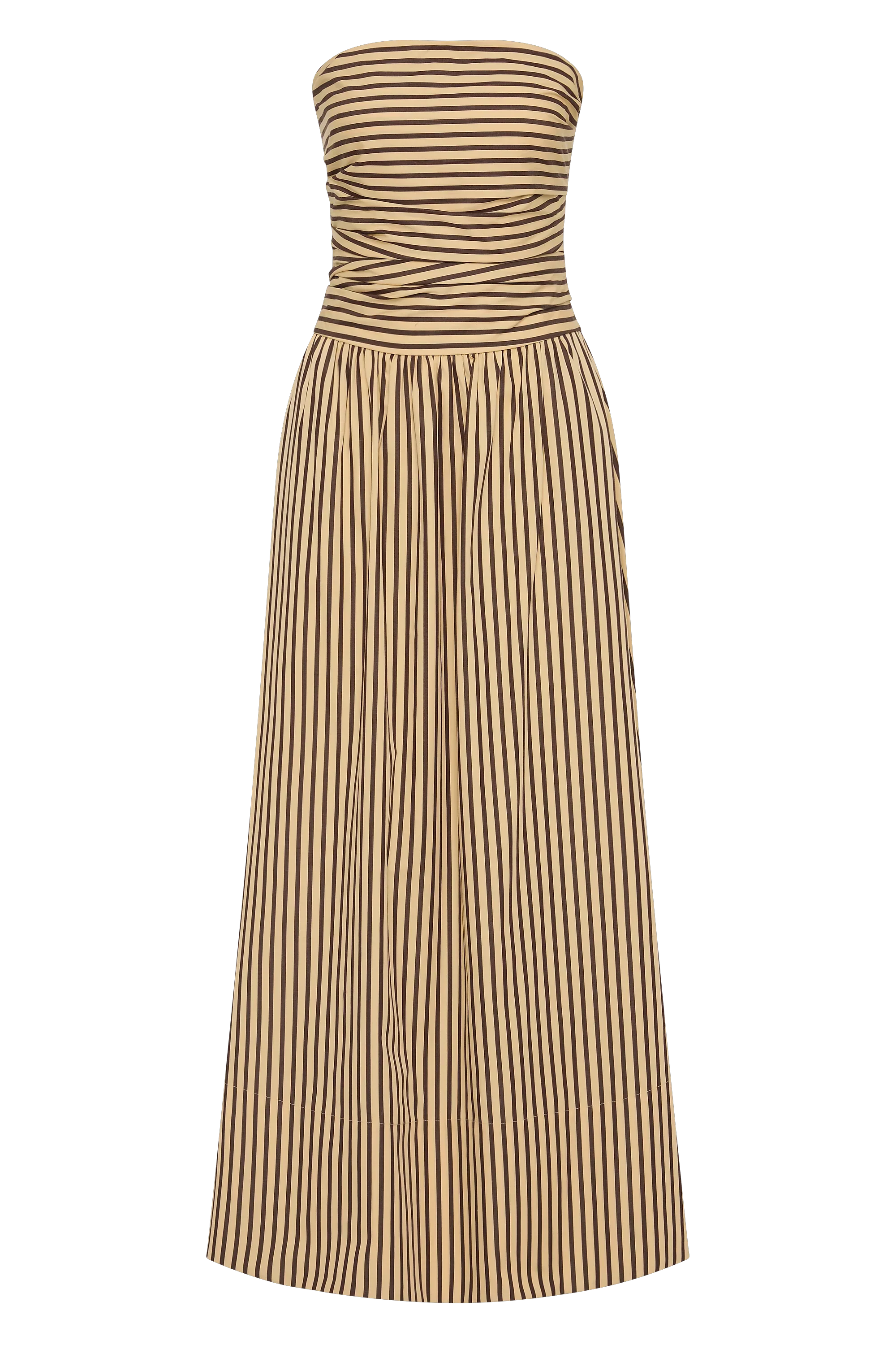 Vera Maxi Dress Carmen Stripe Sand Cedar
