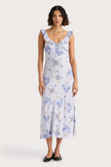 Yvonne Midi Dress Leona Floral Lilac - Final Sale