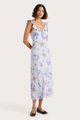 Yvonne Midi Dress Leona Floral Lilac - Final Sale
