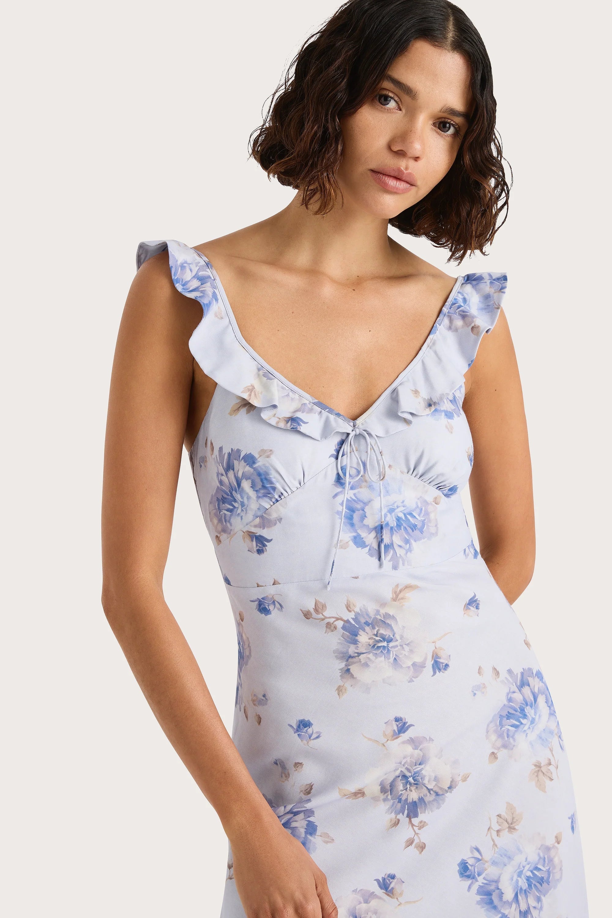 Yvonne Midi Dress Leona Floral Lilac - Final Sale