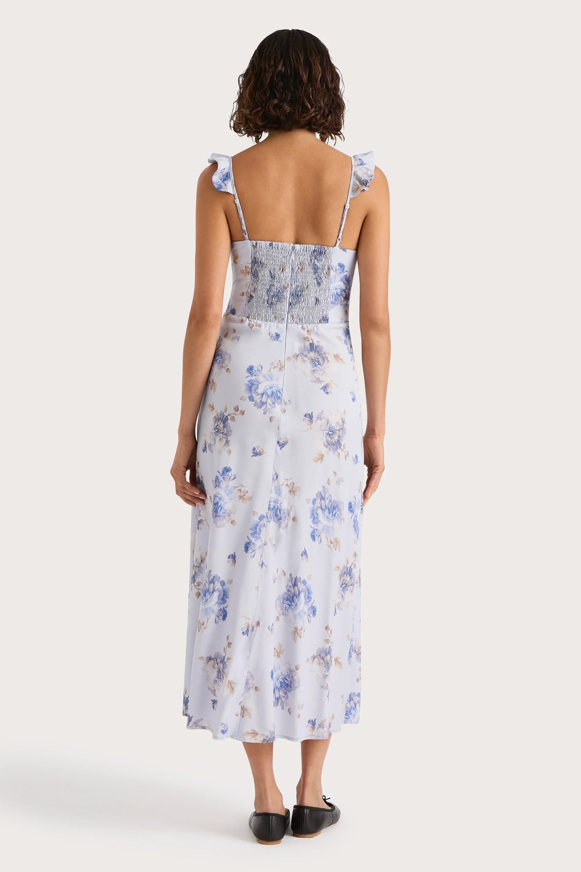 Yvonne Midi Dress Leona Floral Lilac - Final Sale