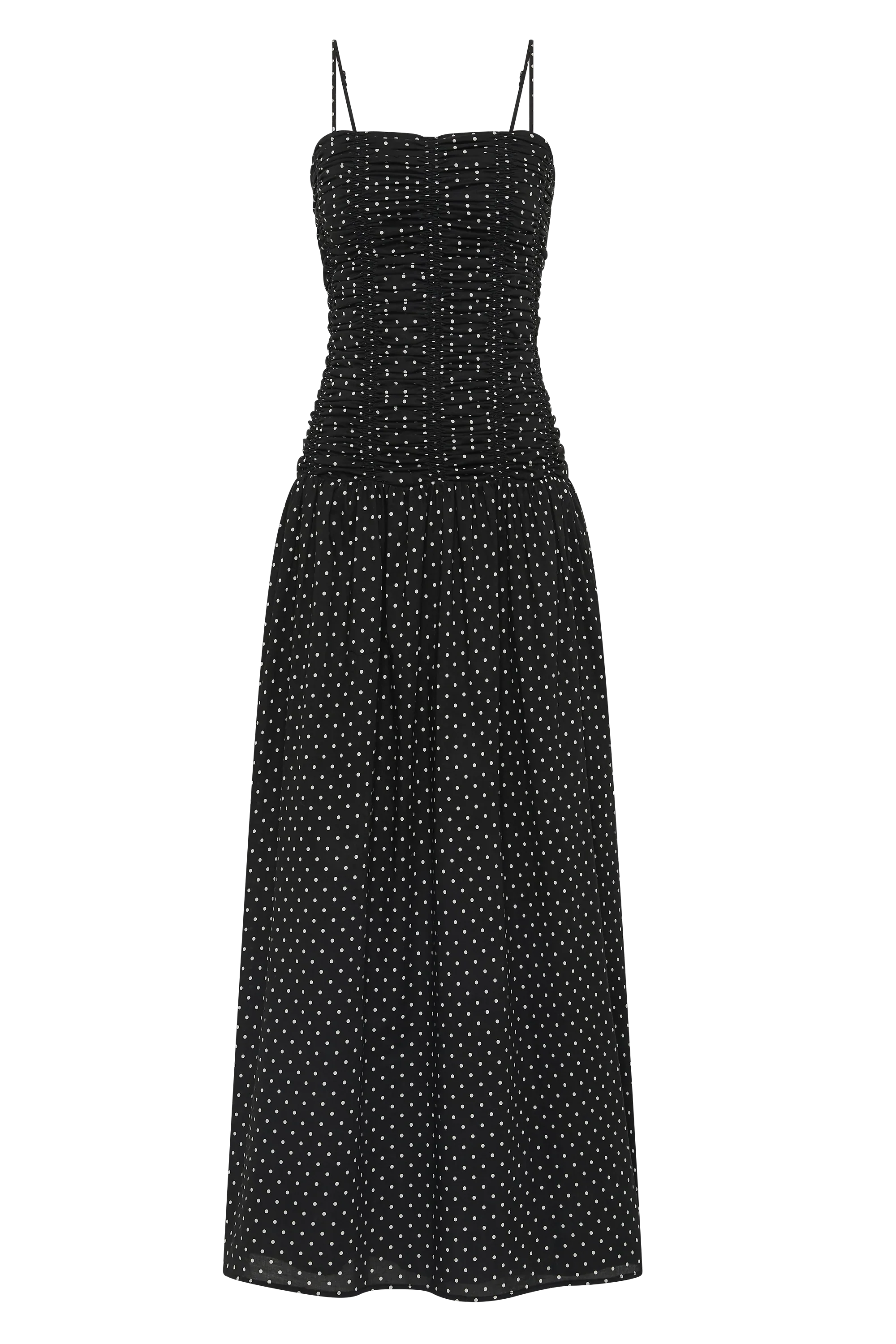 Mira Maxi Dress Lola Polka Dot Black Off White