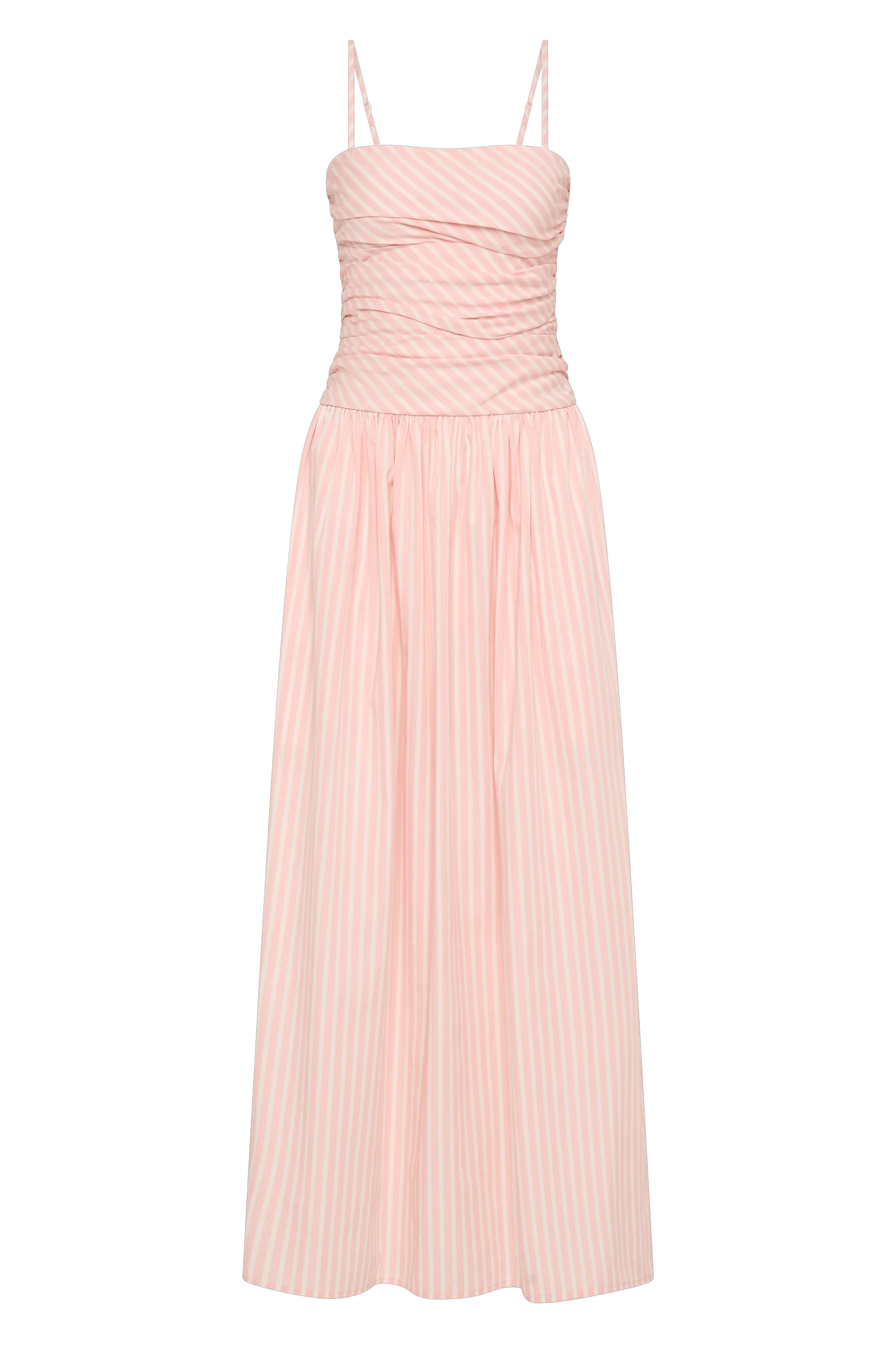 Portlligat Maxi Dress Carmen Stripe Peony White