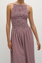 Laia Maxi Dress Gingham Deep Red