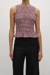 Heidi Top Gingham Red - Final Sale