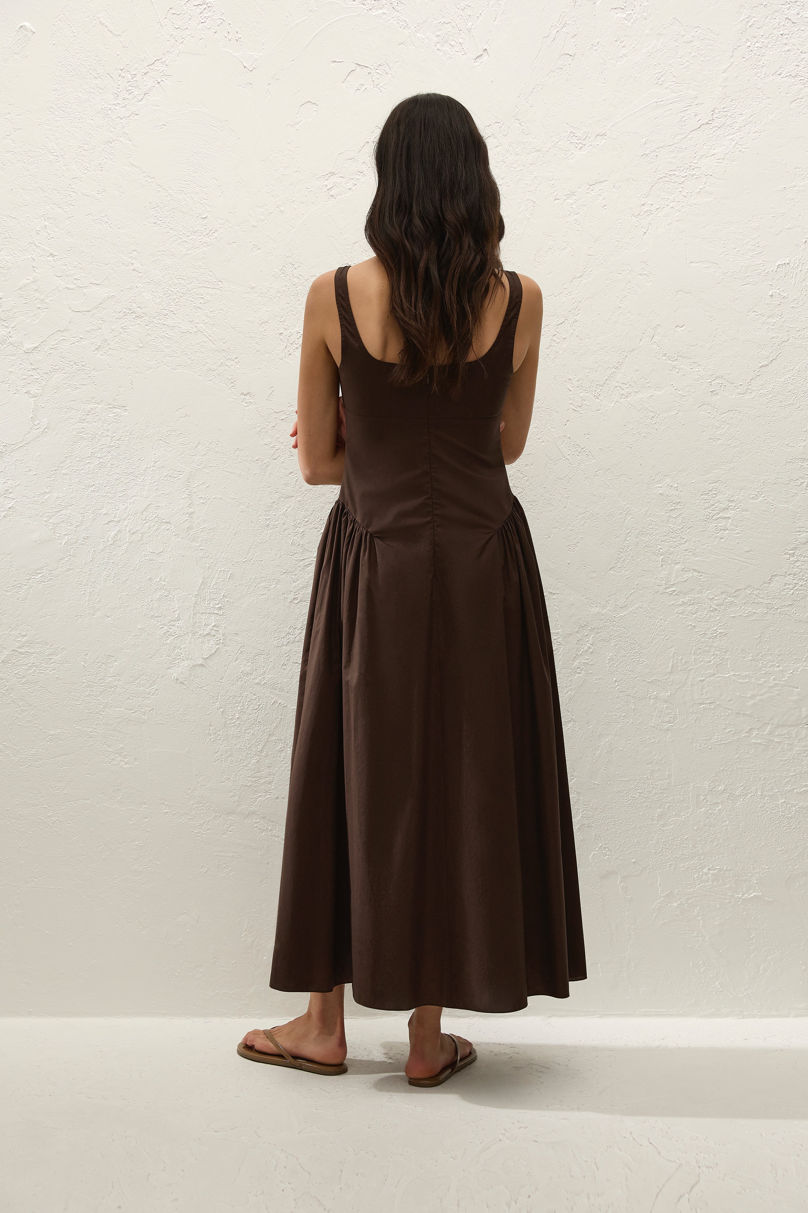 Marcella Midi Dress Espresso - Final Sale