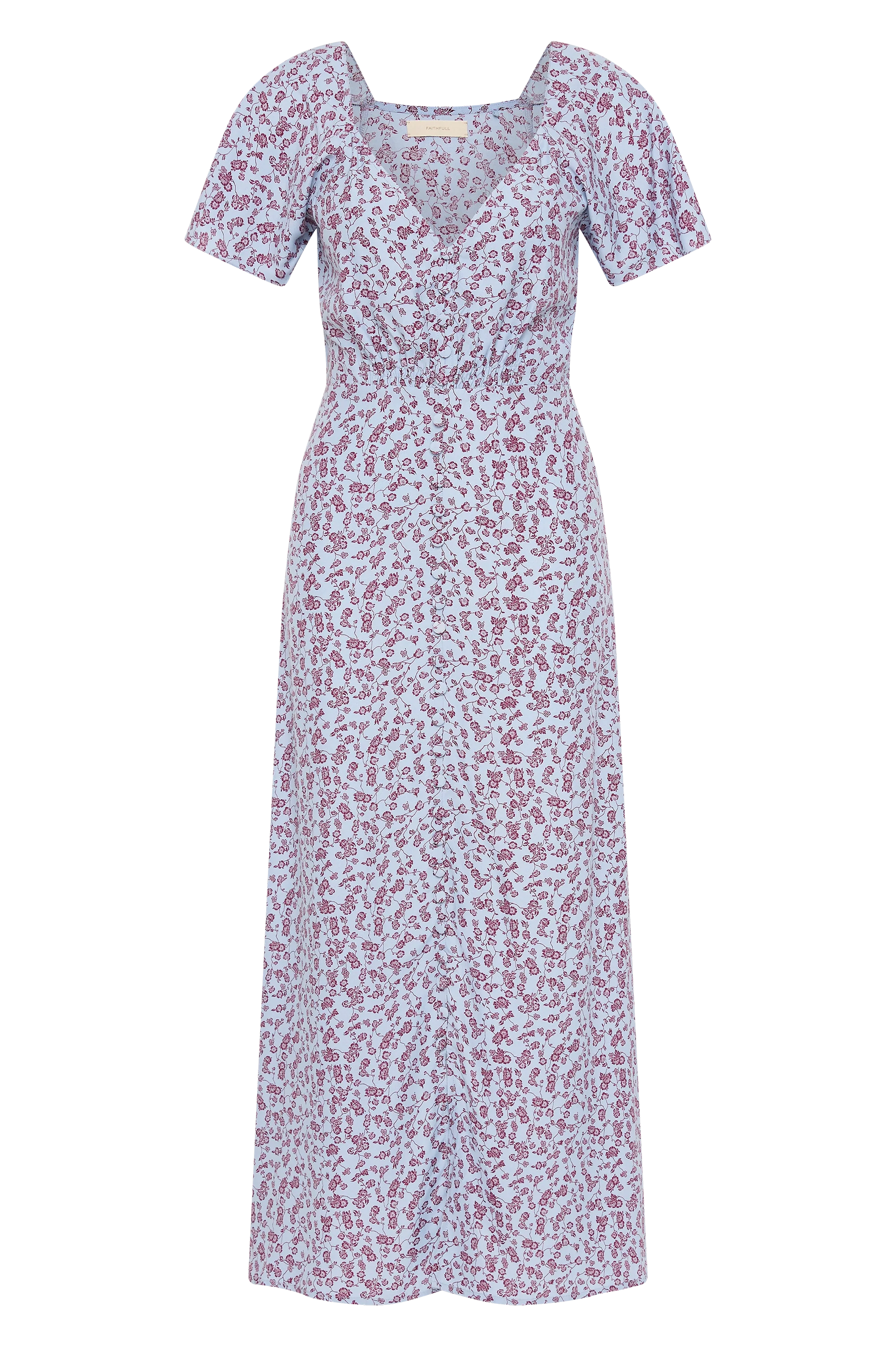 Aurelia Midi Dress Amaryllis Floral Blue - Final Sale