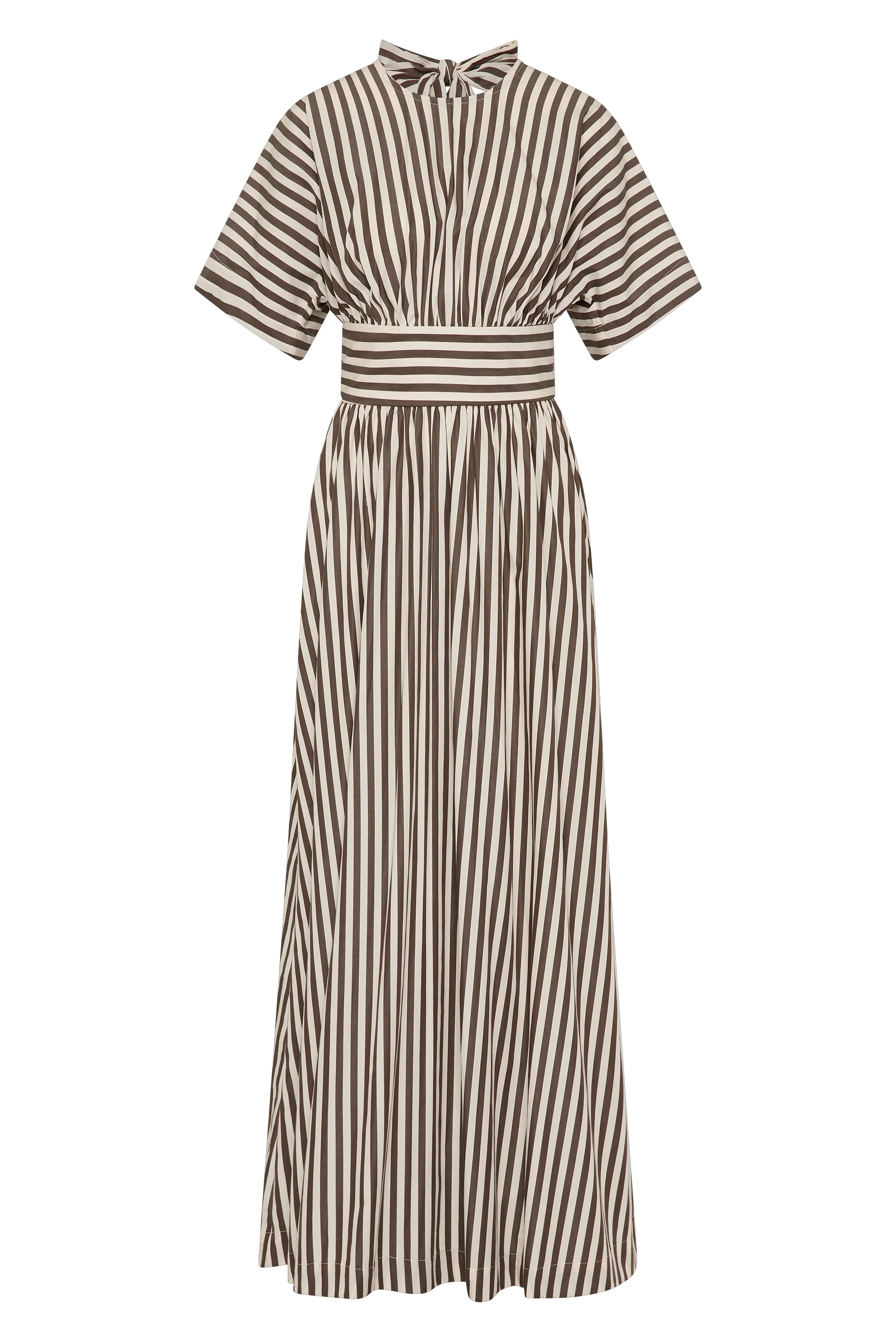Oda Maxi Dress Norway Stripe Espresso - Final Sale