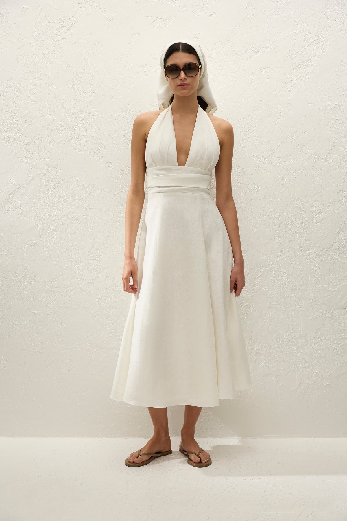 Bianca Midi Dress White - Final Sale