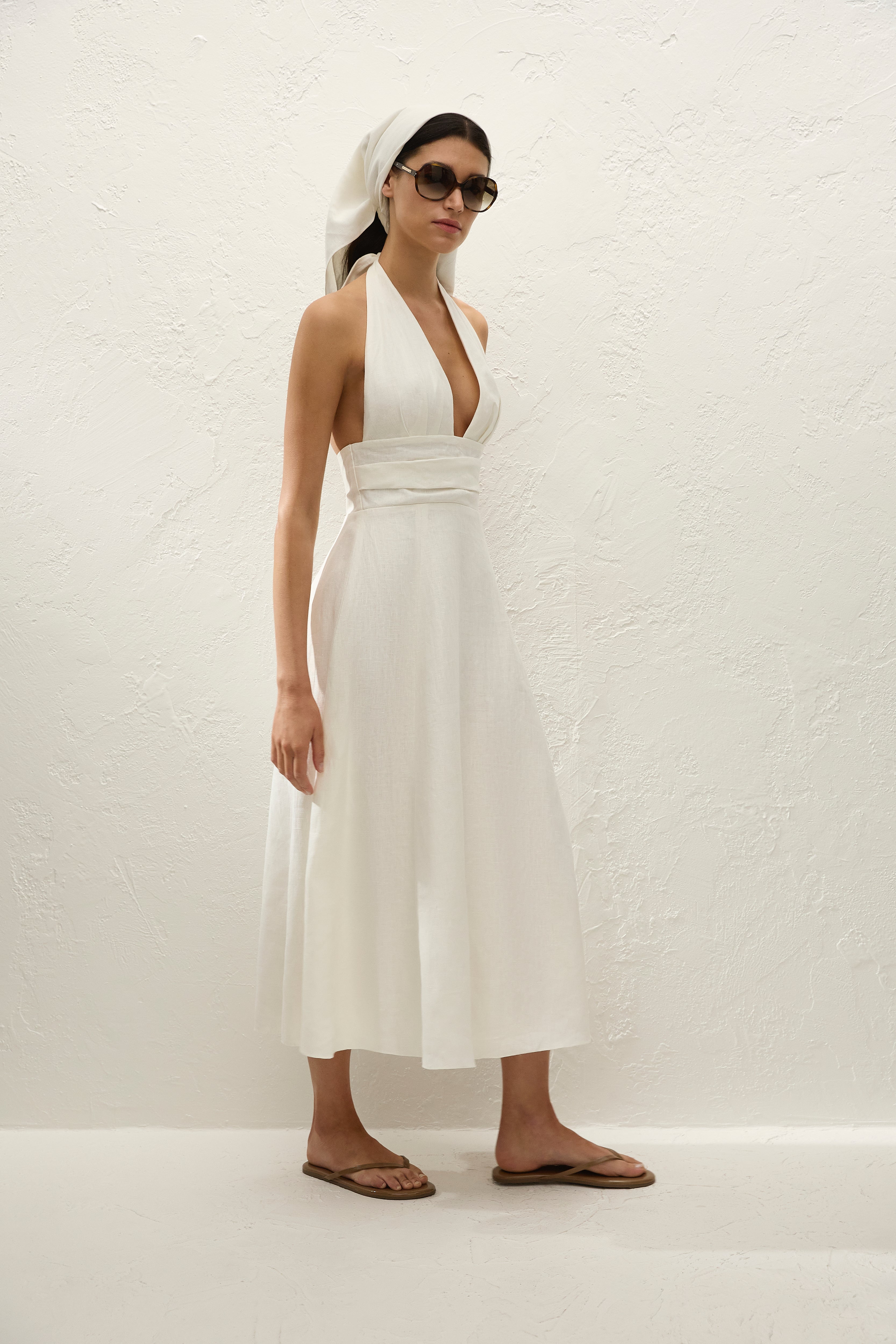 Bianca Midi Dress White - Final Sale