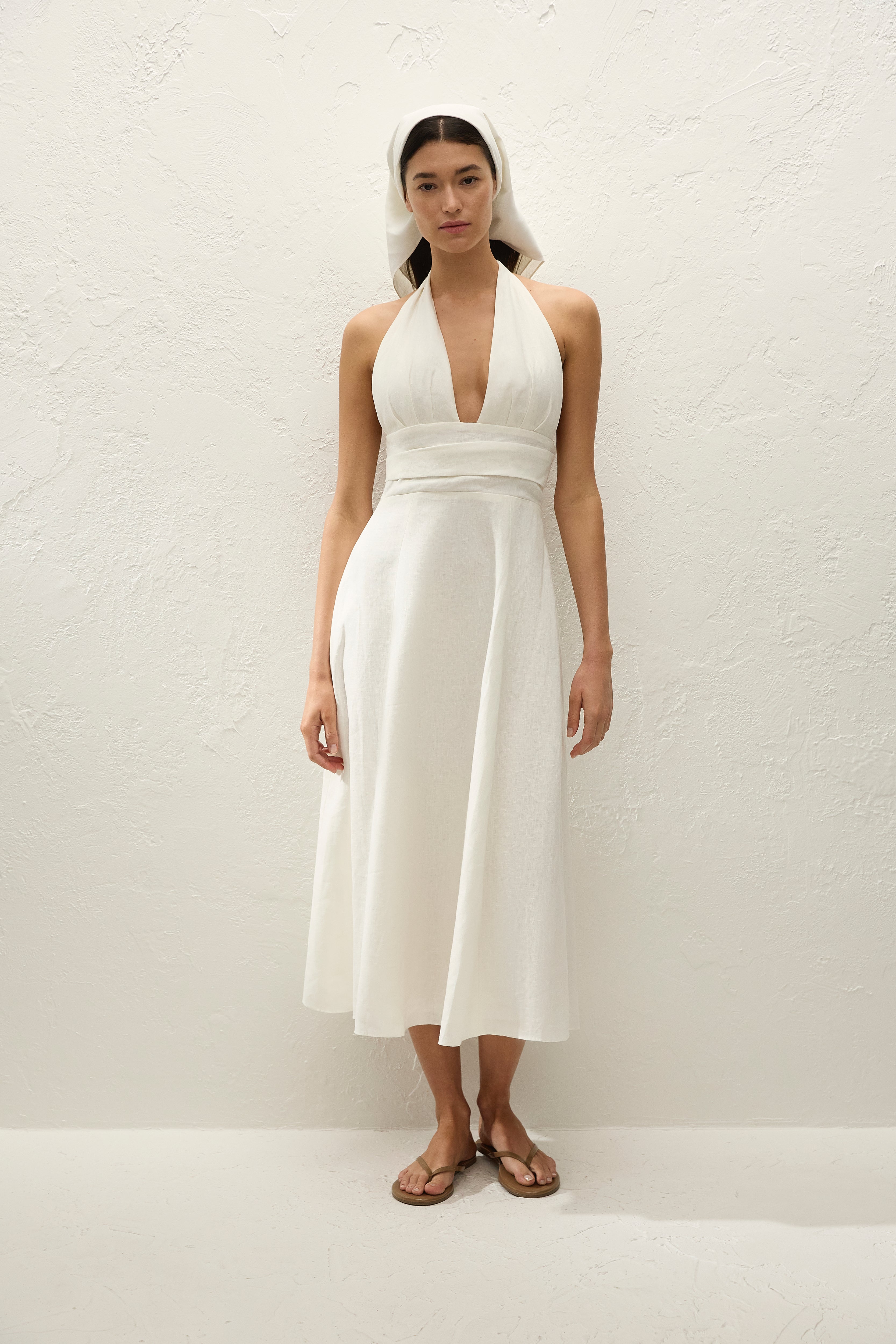 Bianca Midi Dress White - Final Sale