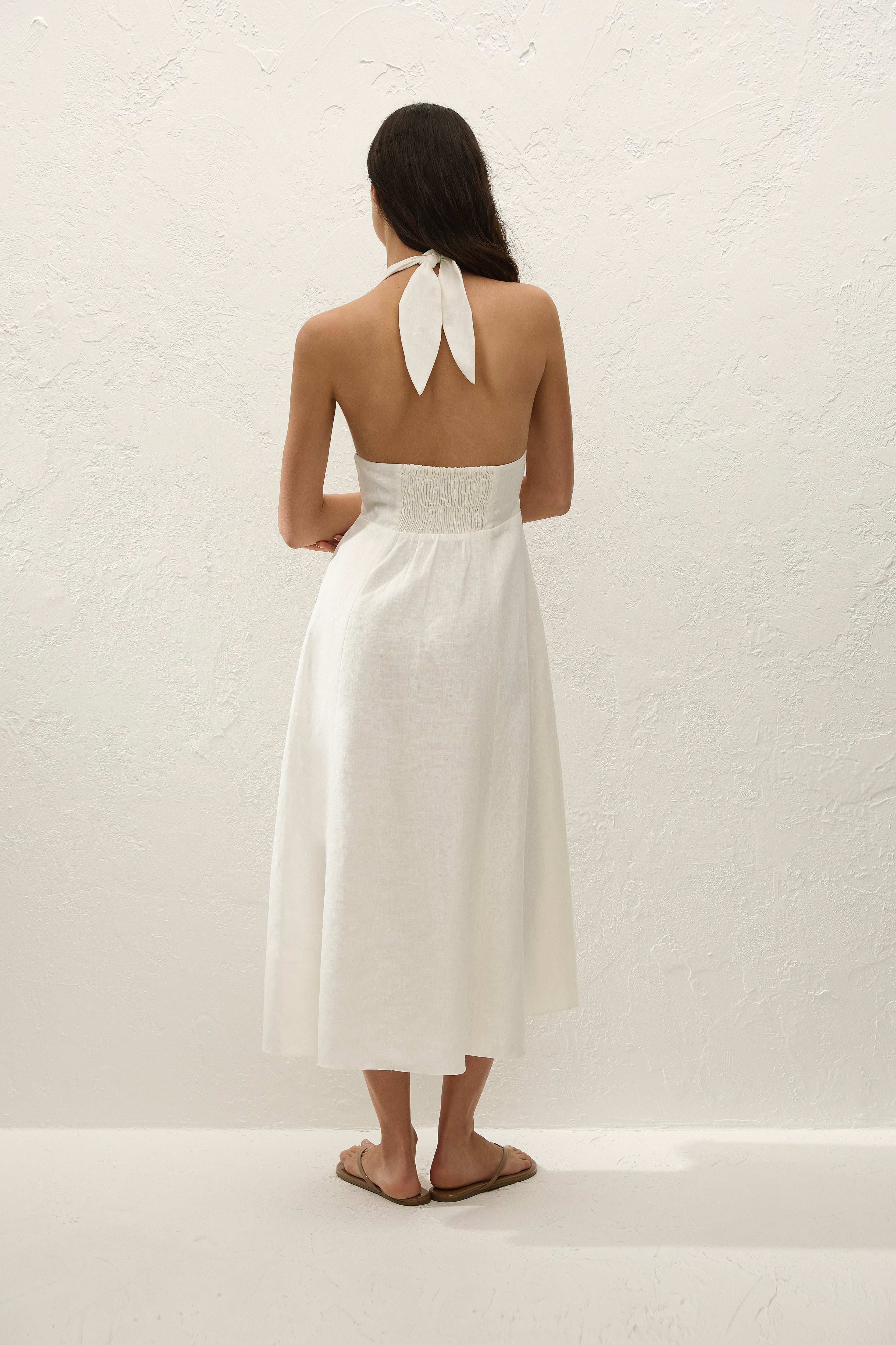 Bianca Midi Dress White - Final Sale