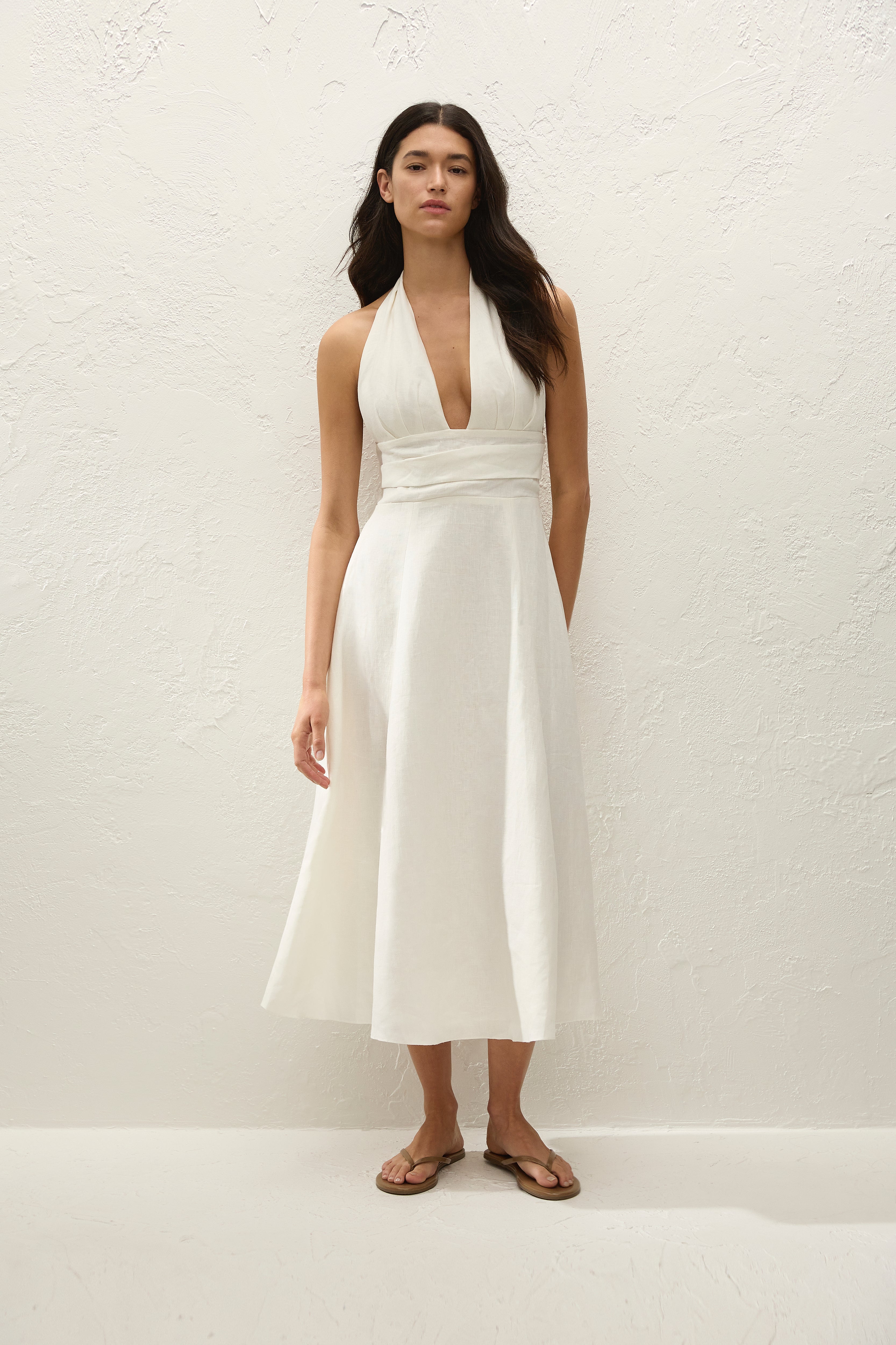 Bianca Midi Dress White - Final Sale