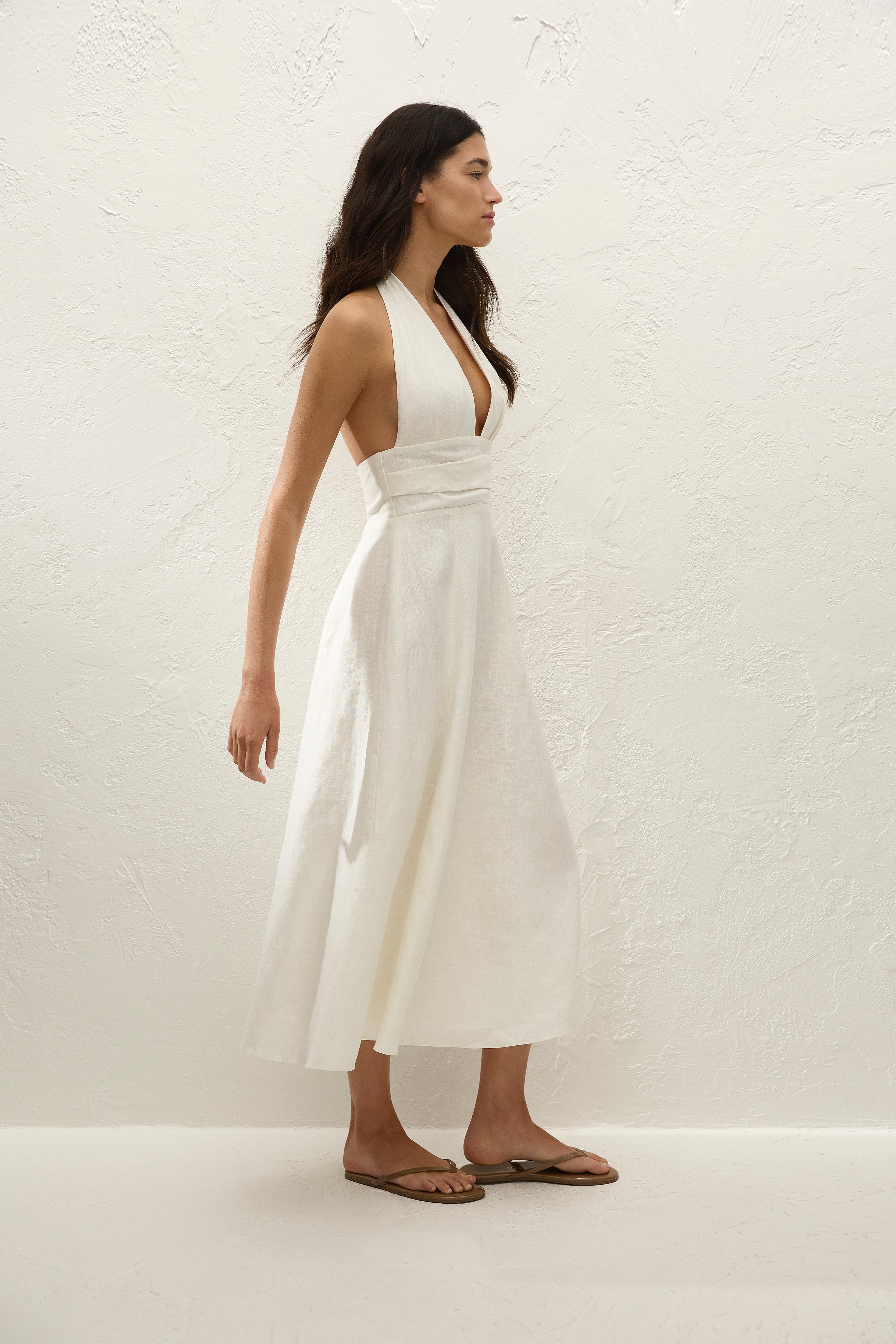 Bianca Midi Dress White - Final Sale
