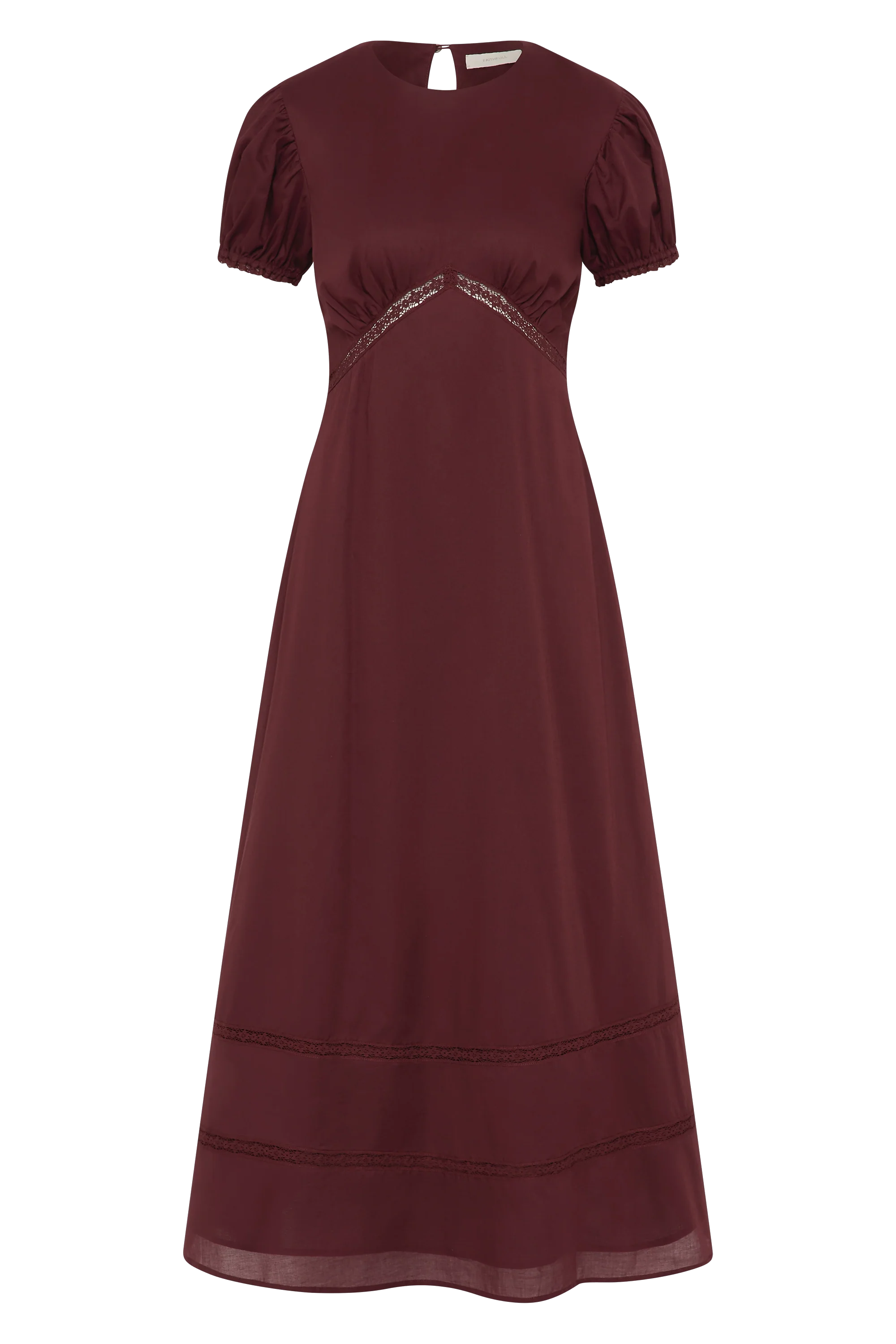 Dagny Midi Dress Bordeaux - Final Sale