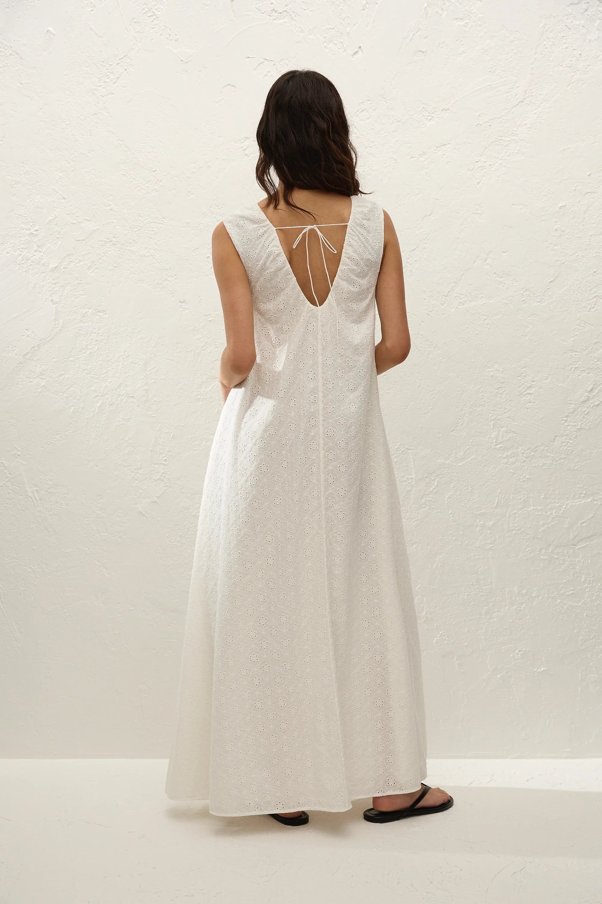 Juana Maxi Dress Valentina Broderie White