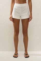 Olivia Short Valentina Broderie White - Final Sale