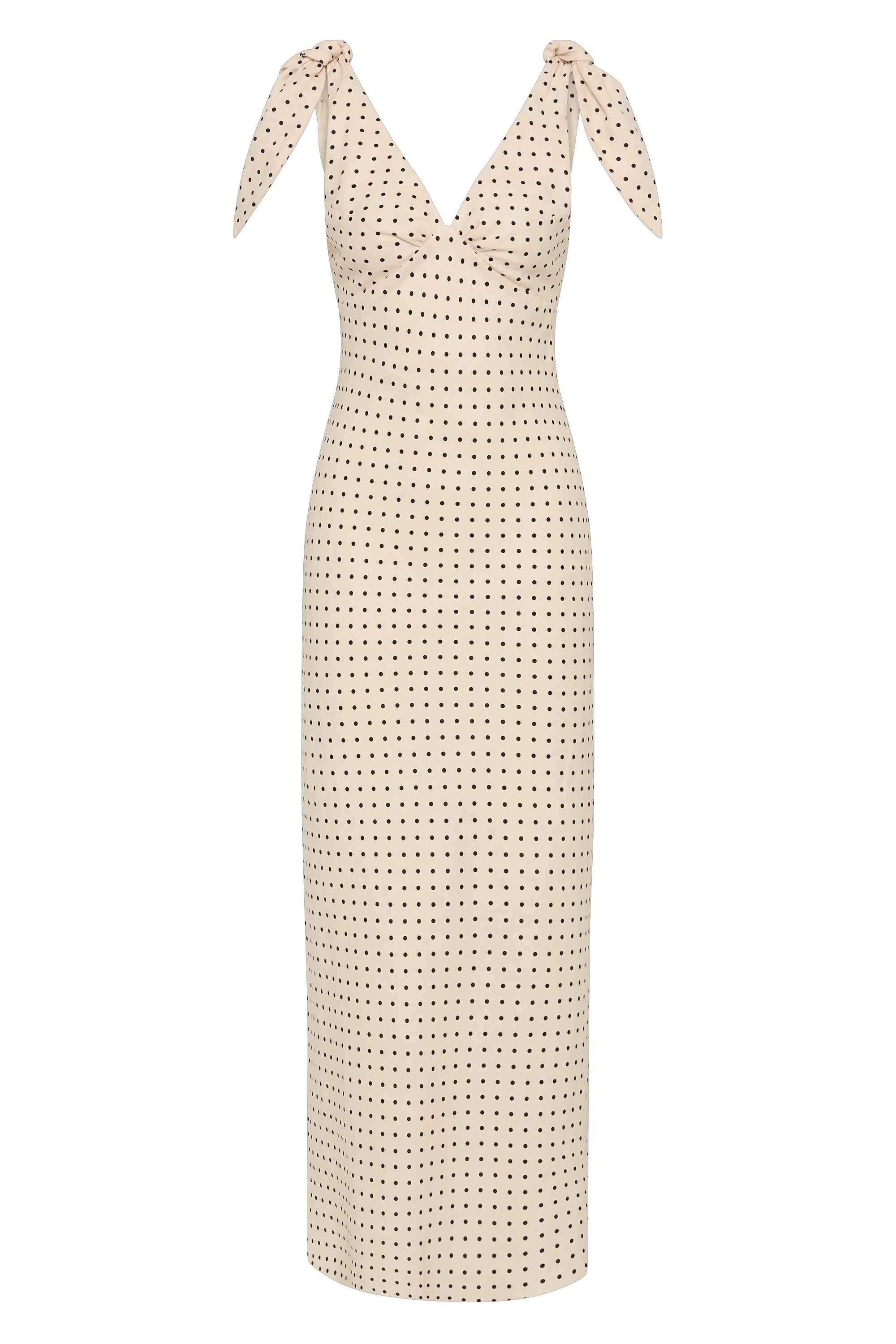 Solana Maxi Dress Lola Polka Dot Cream Black
