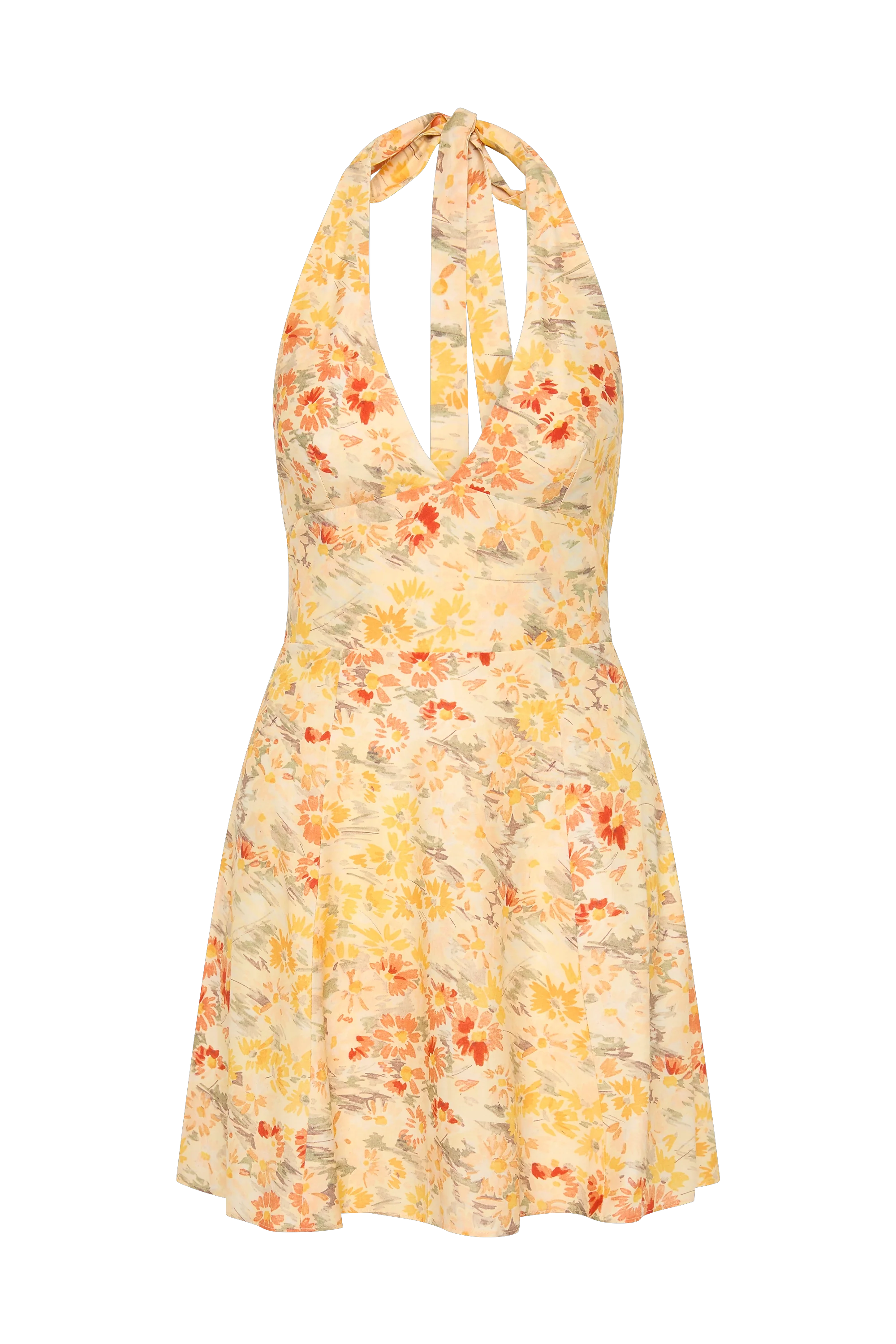 Mira Mini Dress Adeline Floral Yellow - Final Sale