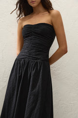 Lia Maxi Dress Valentina Broderie Black - Final Sale