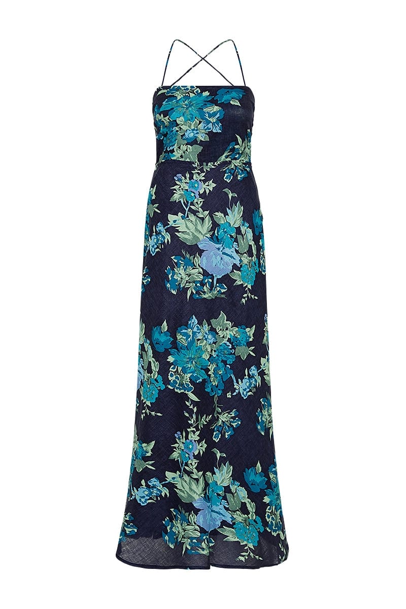 Garcia Maxi Dress Escala Floral Navy - Final Sale