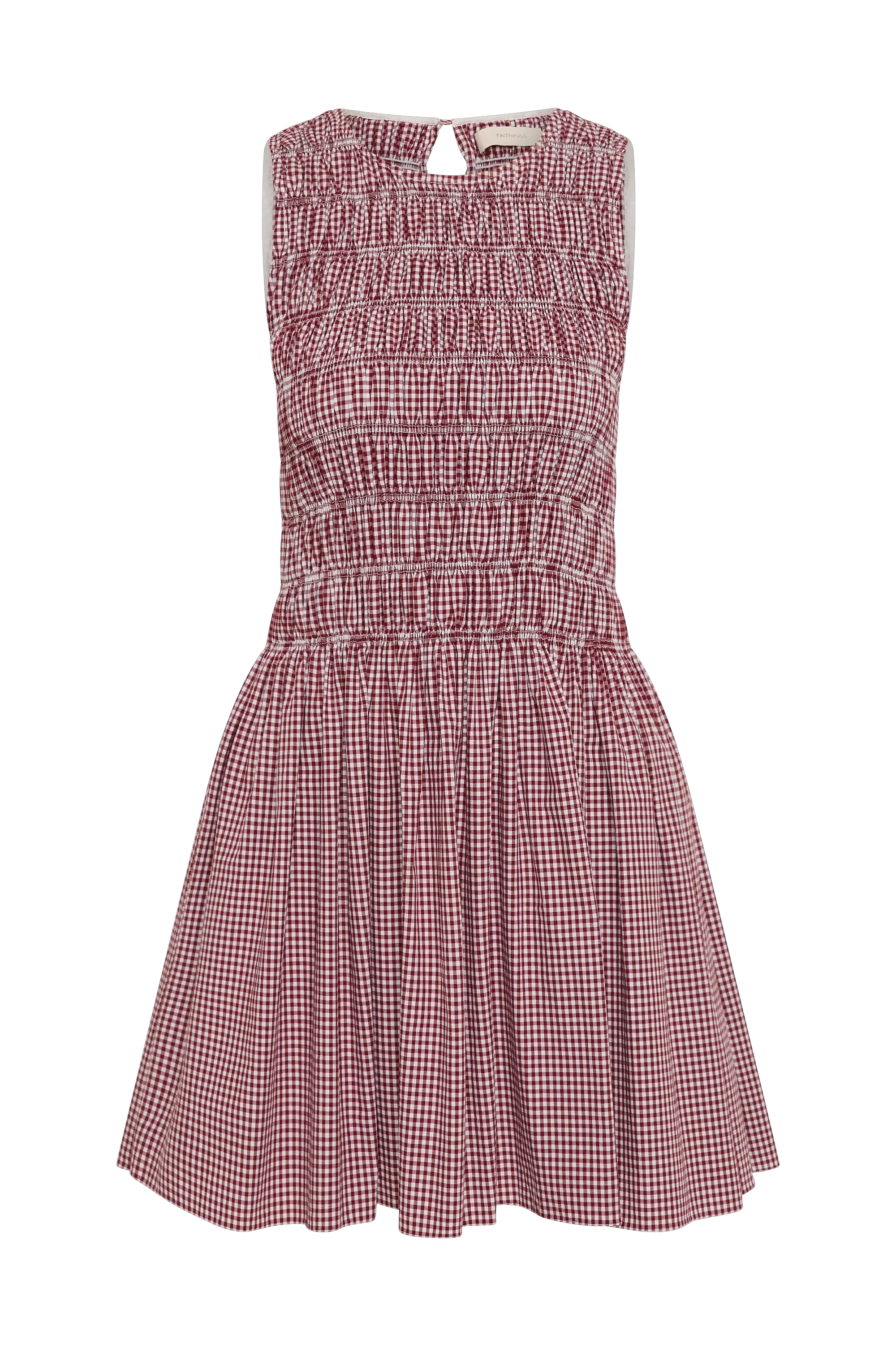 Heidi Mini Dress Gingham Deep Red