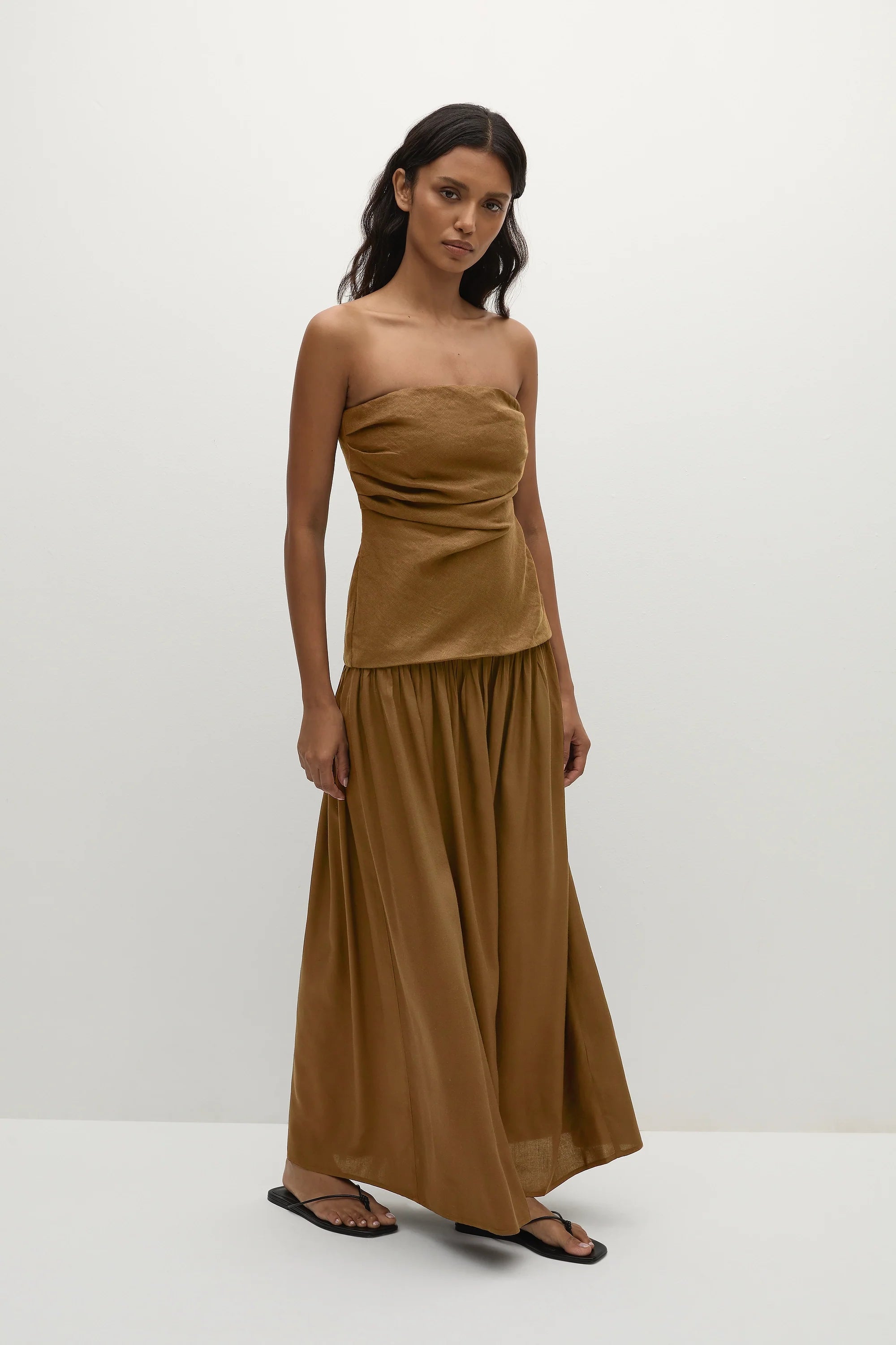 Hedy Maxi Dress Tobacco - Final Sale
