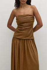 Hedy Maxi Dress Tobacco - Final Sale
